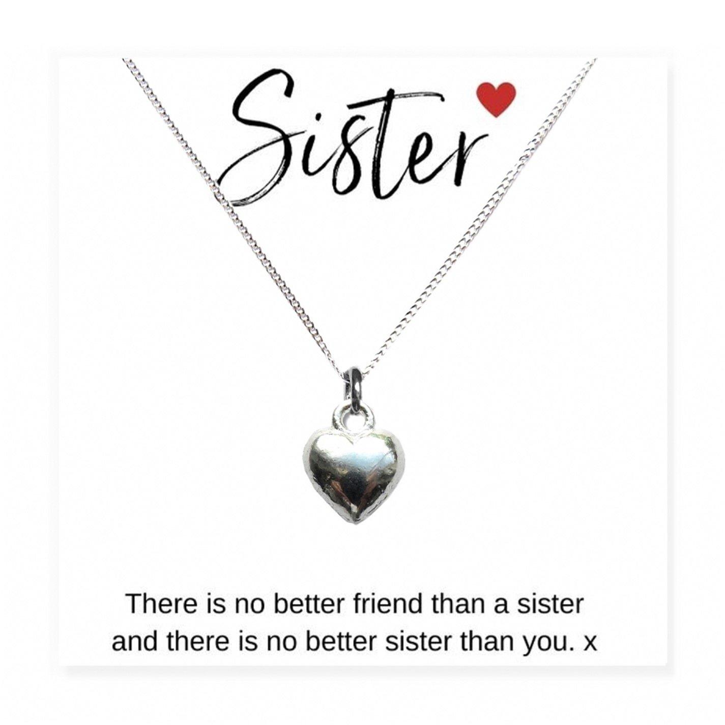 Silver - Aye Do Gifts - Heart Necklace & Sister Gift Card 613-CDSS-NKhrt - 4