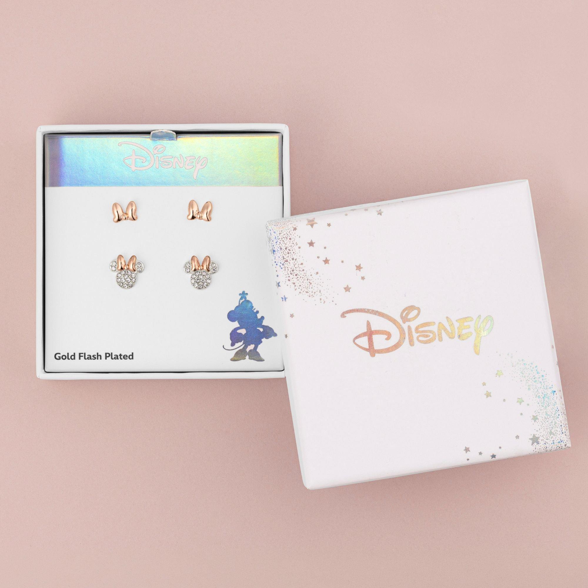 Silver - Minnie Mouse - Minnie Mouse silver/rose gold stud earring set - 4