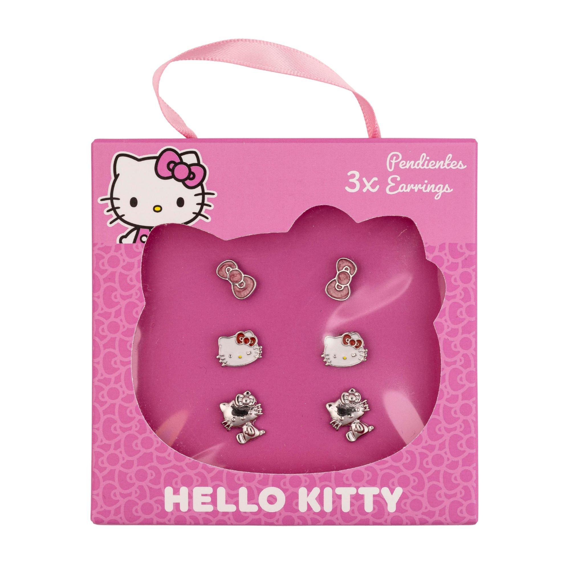 Silver - Hello Kitty - Hello Kitty 3 PC earring set - 3
