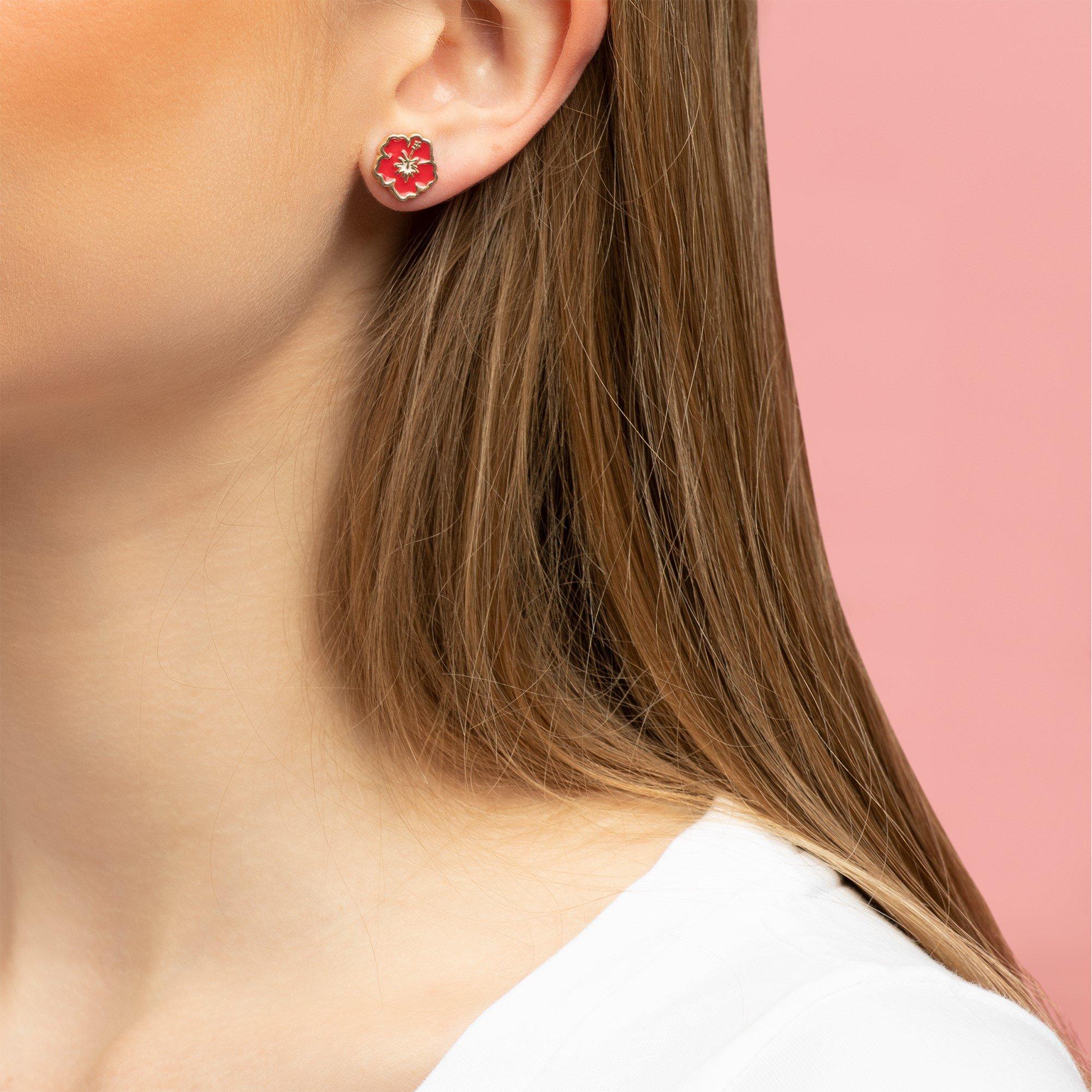 Gold - Disney Stitch - Stitch 3 PC pink earring set - 5