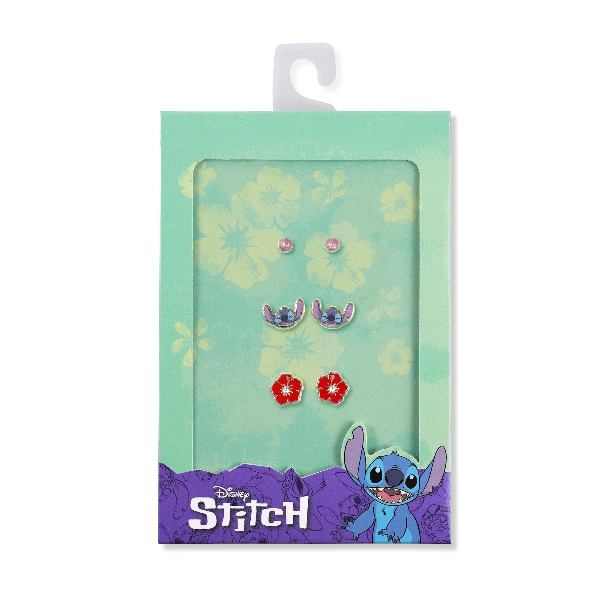 Gold - Disney Stitch - Stitch 3 PC pink earring set - 6