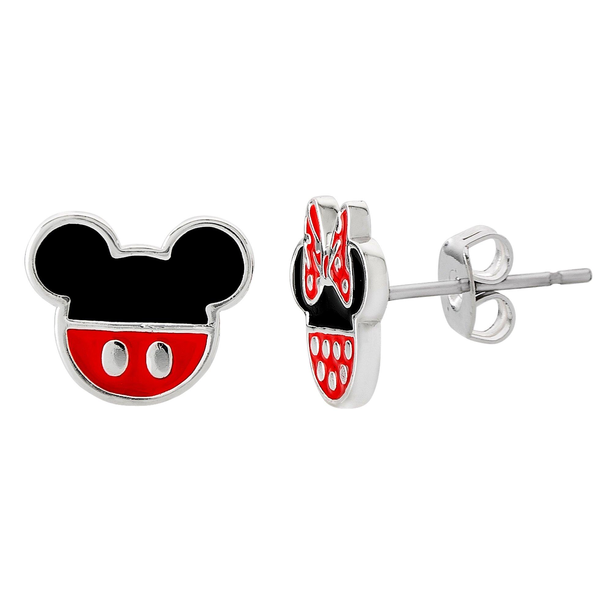 Silver - Disney - Disney Mickey & Minnie silver plated stud earrings - 2