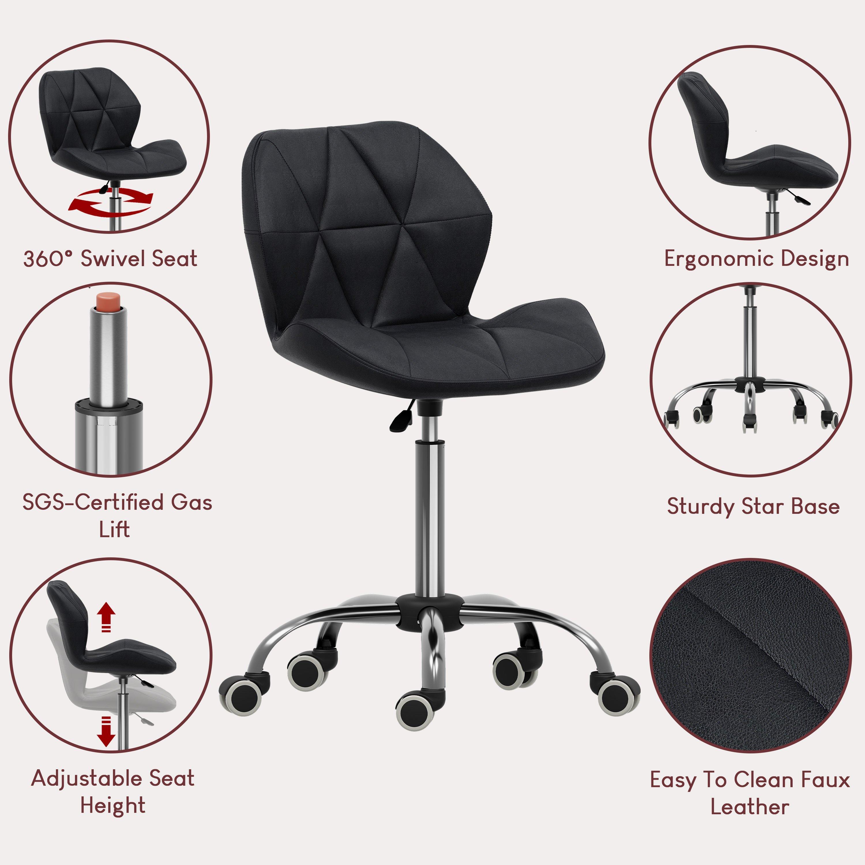 Black - Lassic - Vida Designs Geo Office Chair UKFR - 5