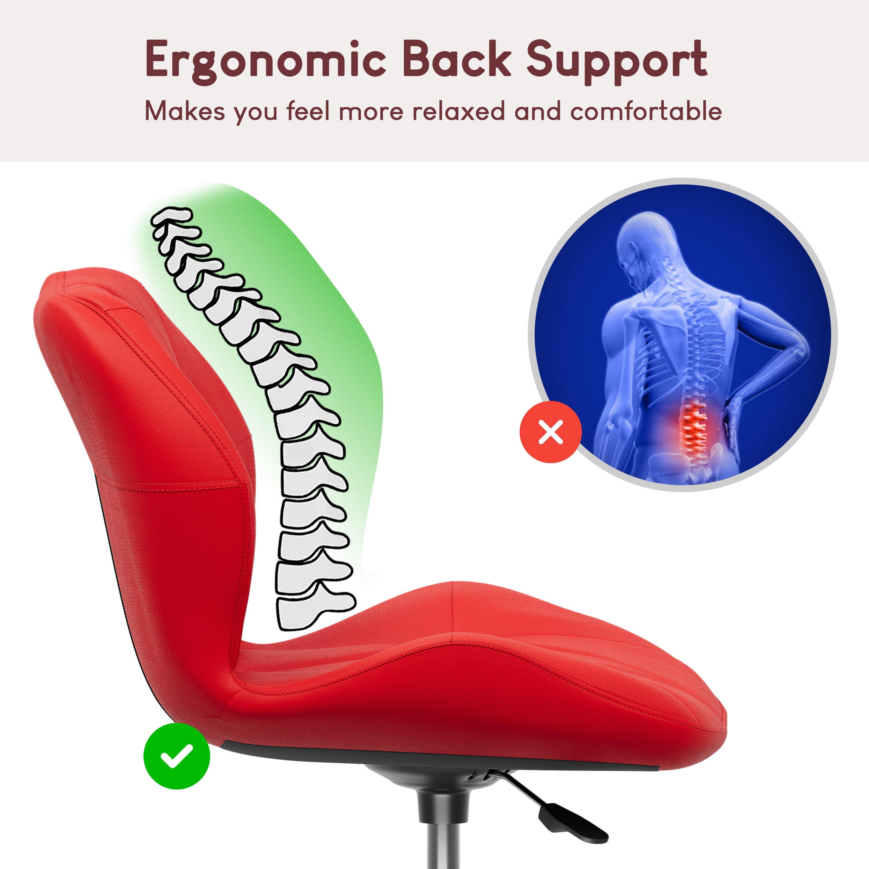 Red - Lassic - Vida Designs Geo Office Chair UKFR - 3