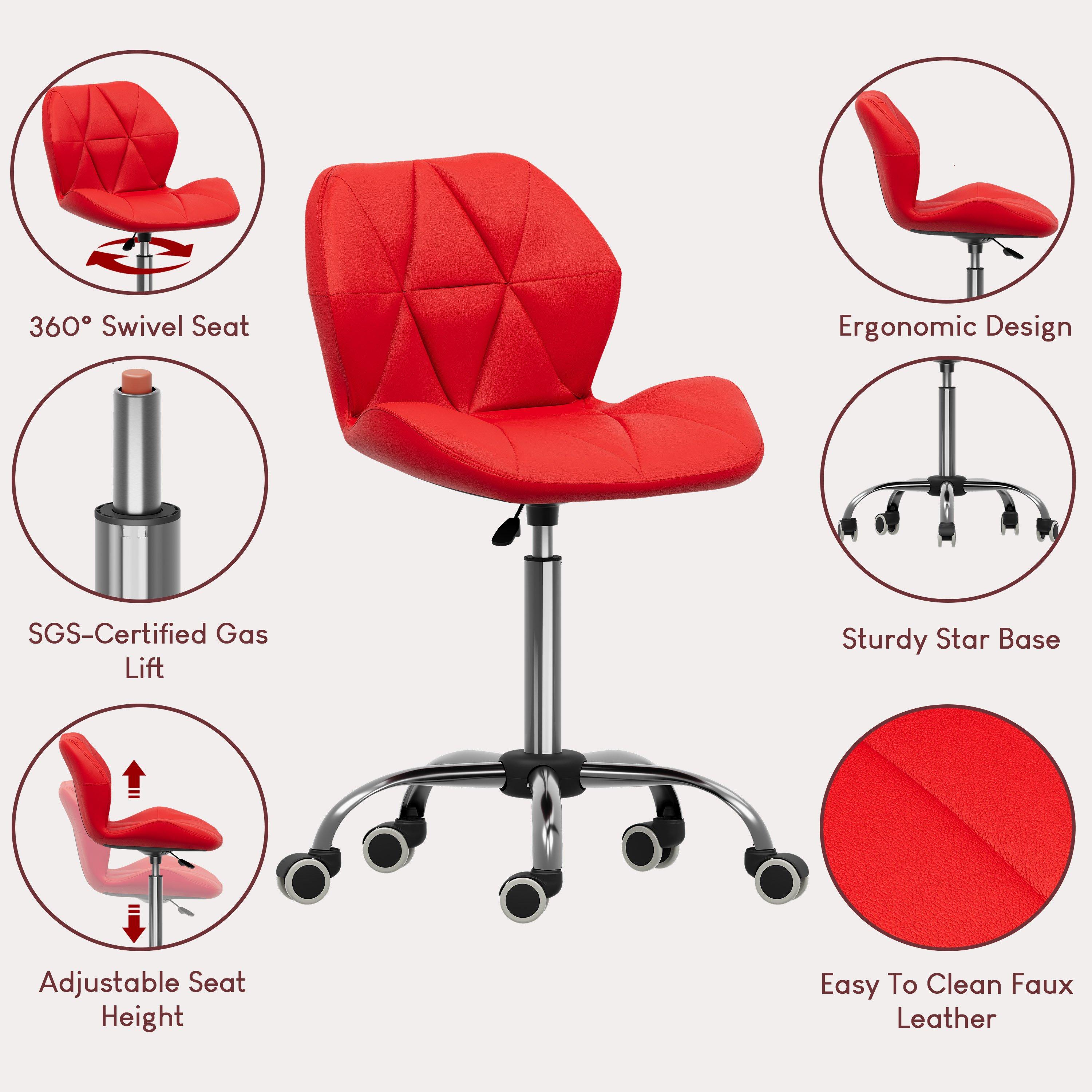 Red - Lassic - Vida Designs Geo Office Chair UKFR - 5