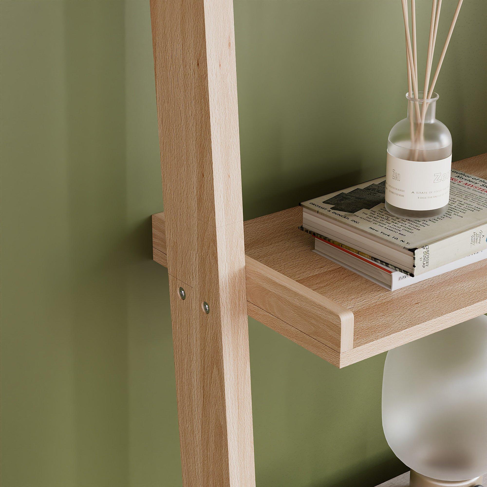 Pine - Lassic - Vida Designs York 5 Tier Ladder Bookcase - 5