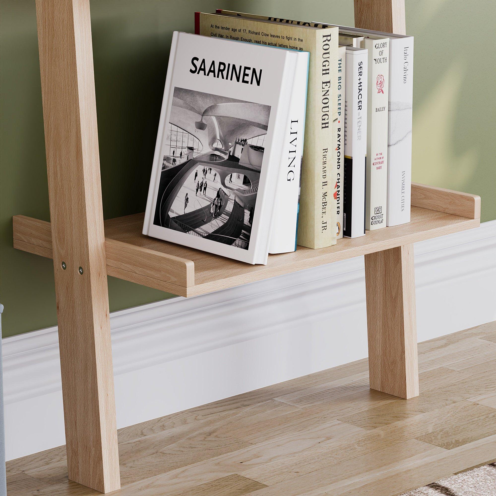 Pine - Lassic - Vida Designs York 5 Tier Ladder Bookcase - 6