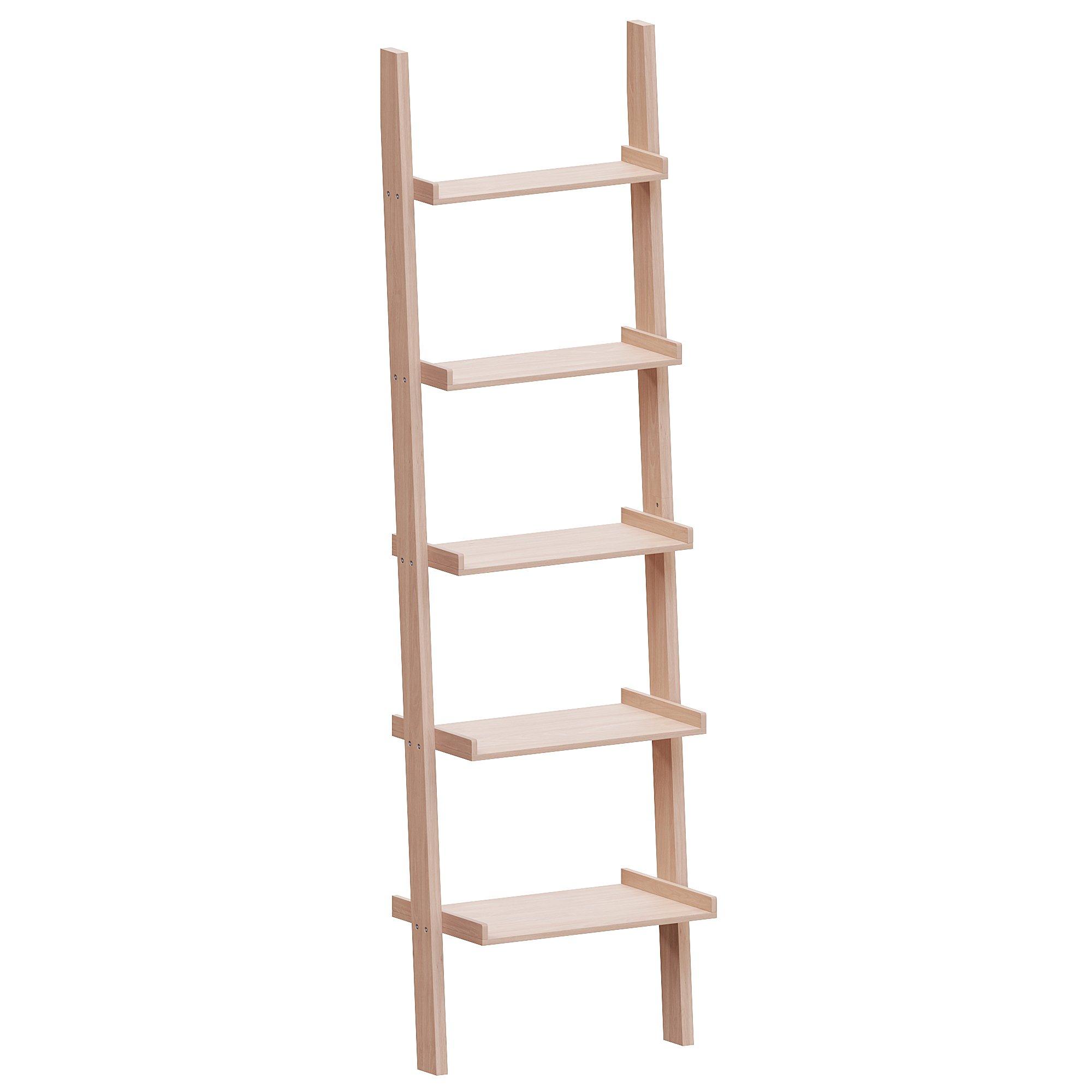 Pine - Lassic - Vida Designs York 5 Tier Ladder Bookcase - 8