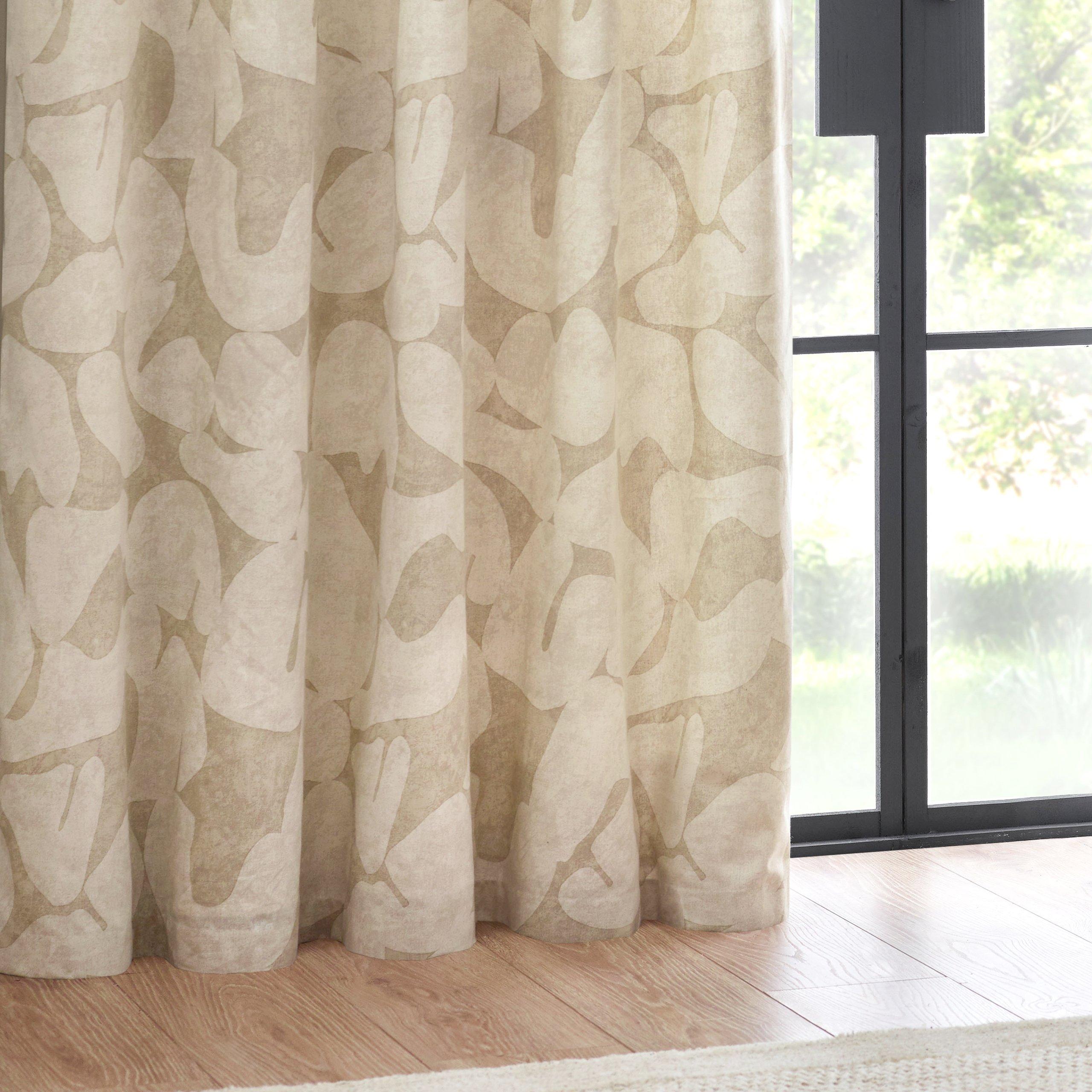 Natural - Hoem - Brinn Abstract Eyelet Curtains - 4