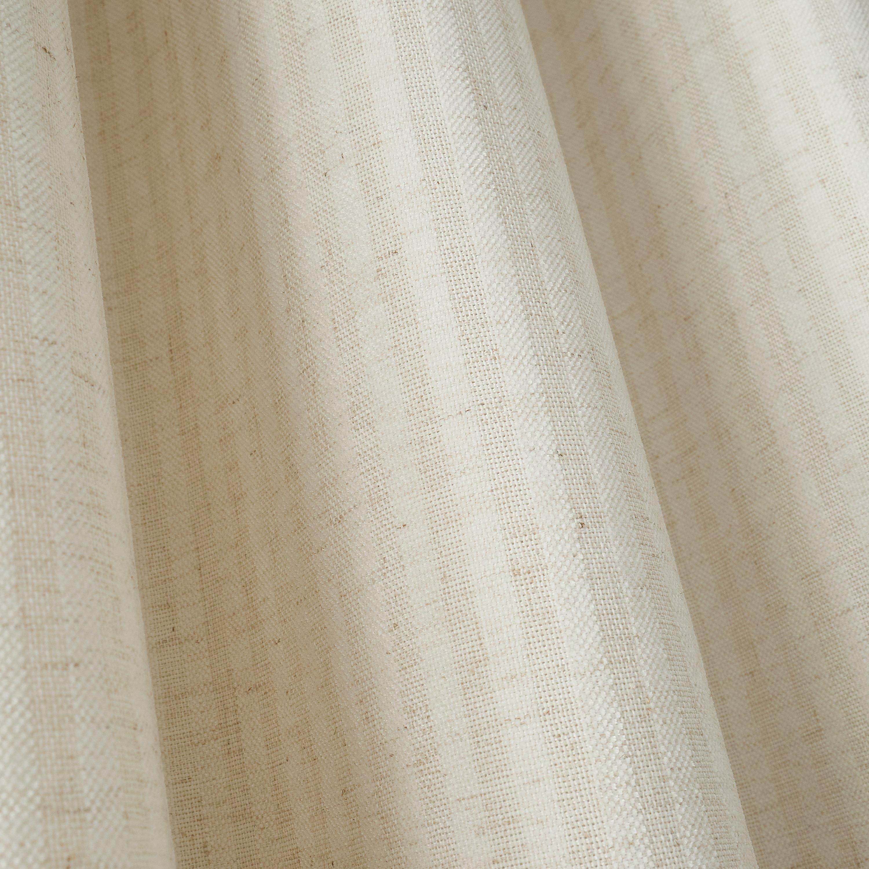 Cream - Bianca - Chenille Stripe Lined Eyelet Curtains - 4