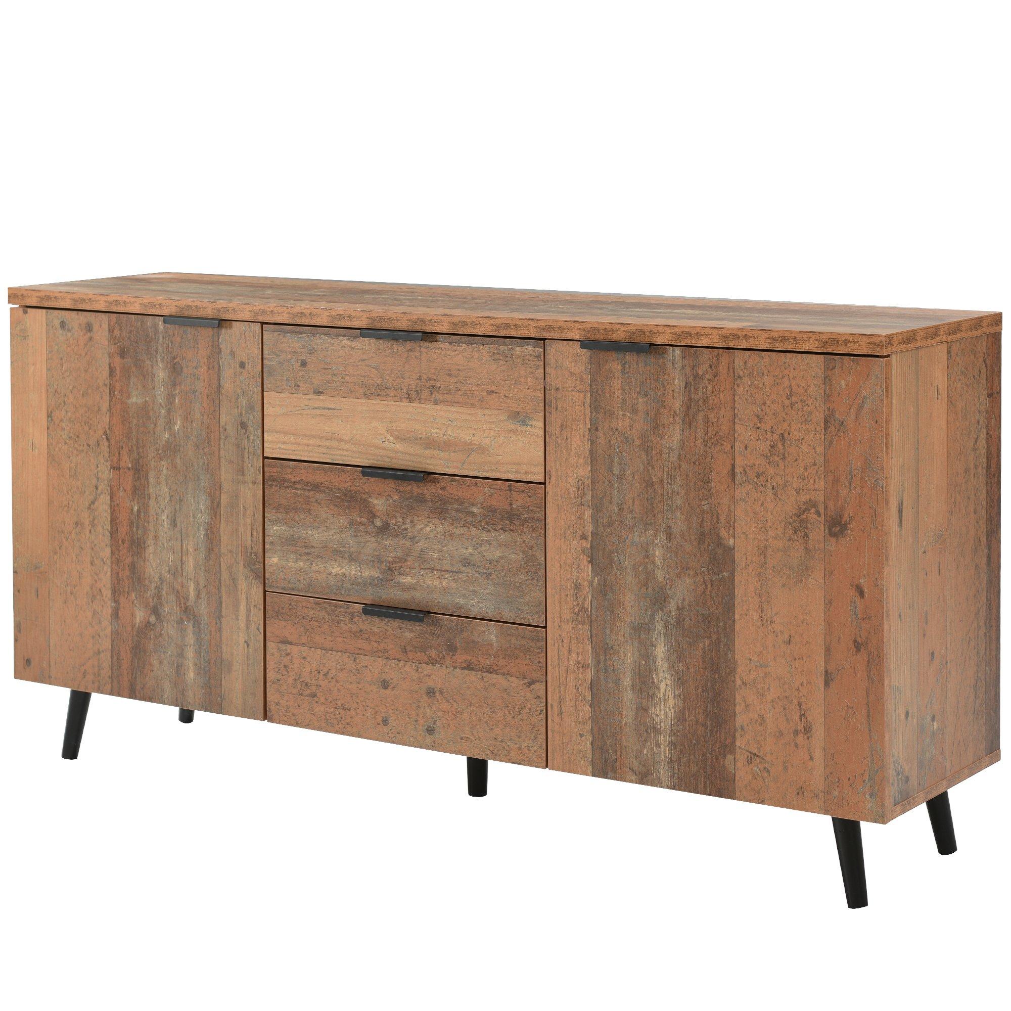 Brown - Urban Meuble - Rustic Wood Chest Bedroom Storage Durable Design - 9