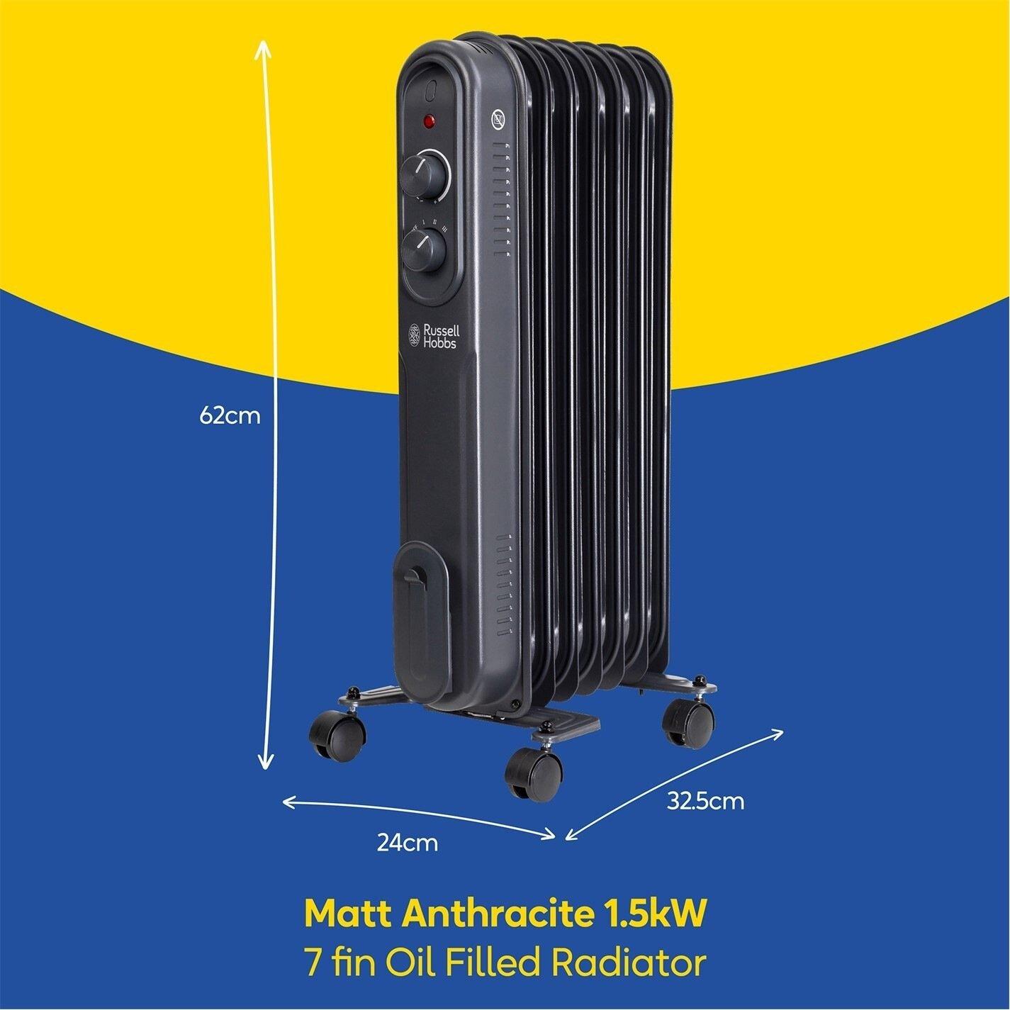 Matt Anthracite - Russell Hobbs - Russell Hobbs RHOFR7004A Oil Filled Radiator - 2