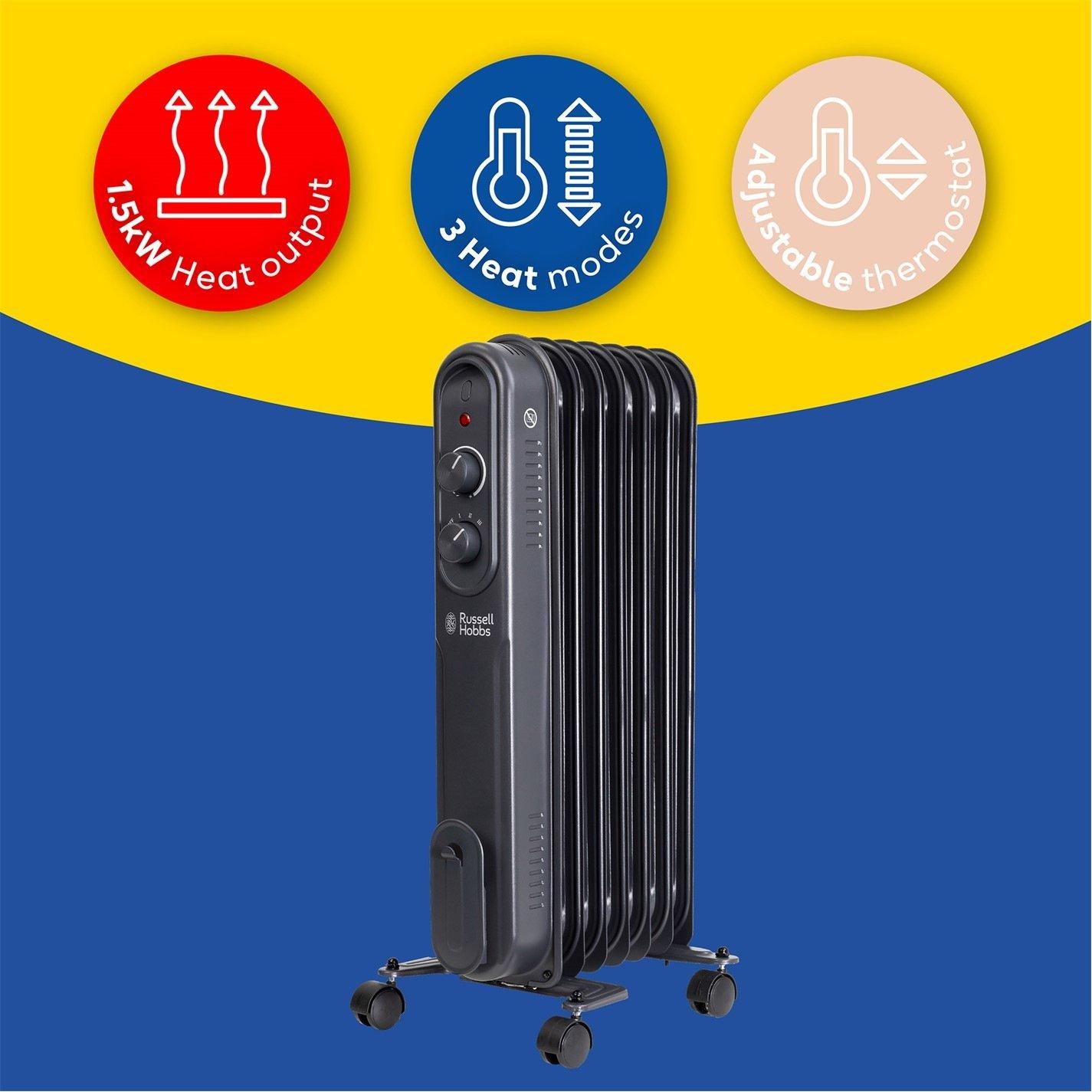 Matt Anthracite - Russell Hobbs - Russell Hobbs RHOFR7004A Oil Filled Radiator - 3