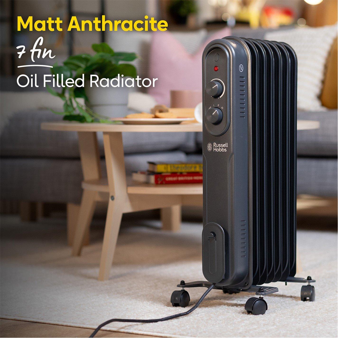 Matt Anthracite - Russell Hobbs - Russell Hobbs RHOFR7004A Oil Filled Radiator - 4