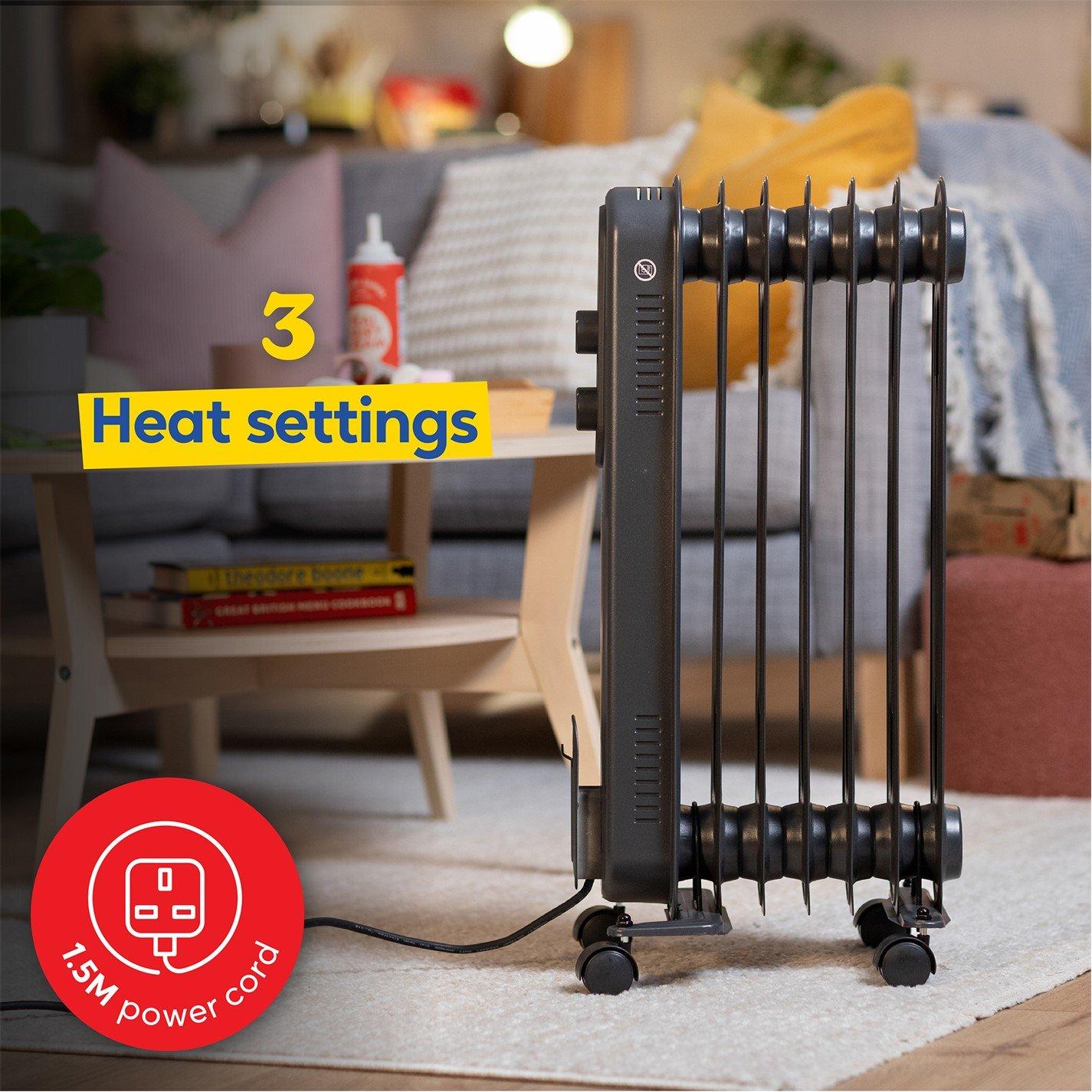 Matt Anthracite - Russell Hobbs - Russell Hobbs RHOFR7004A Oil Filled Radiator - 6