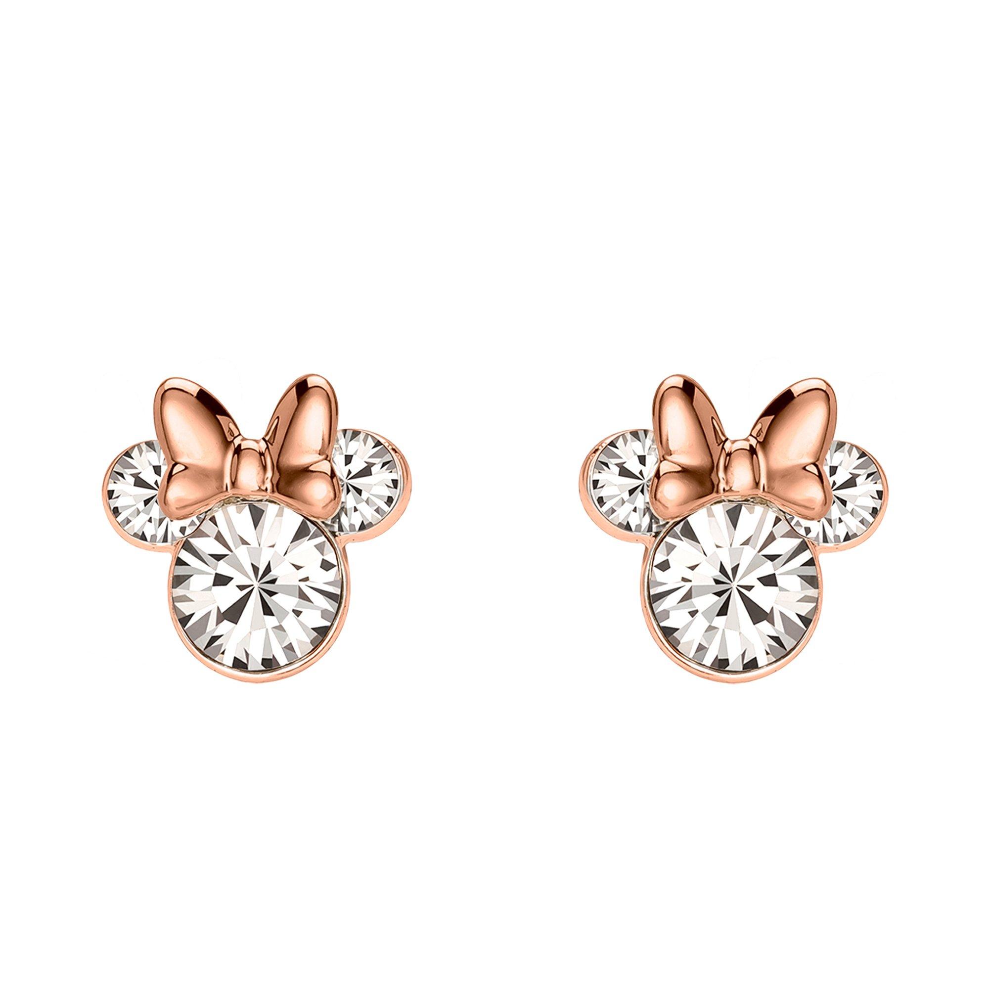 Gold - Minnie Mouse - Minnie Mouse birthstone stud earrings - April - 1
