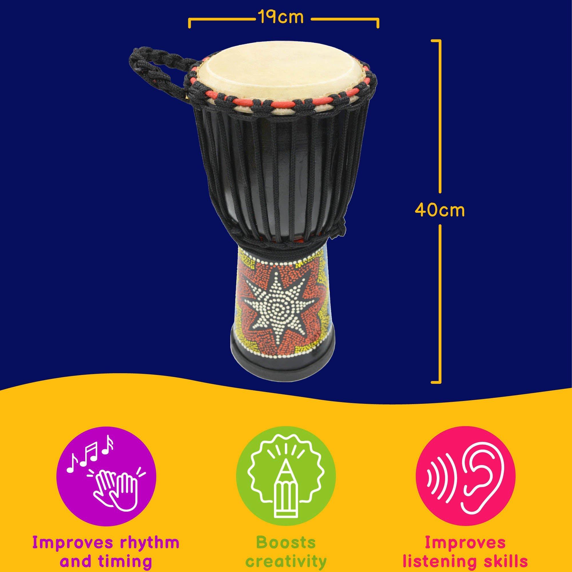 Multi - A-Star - A-Star 7 inch Painted Djembe - 3