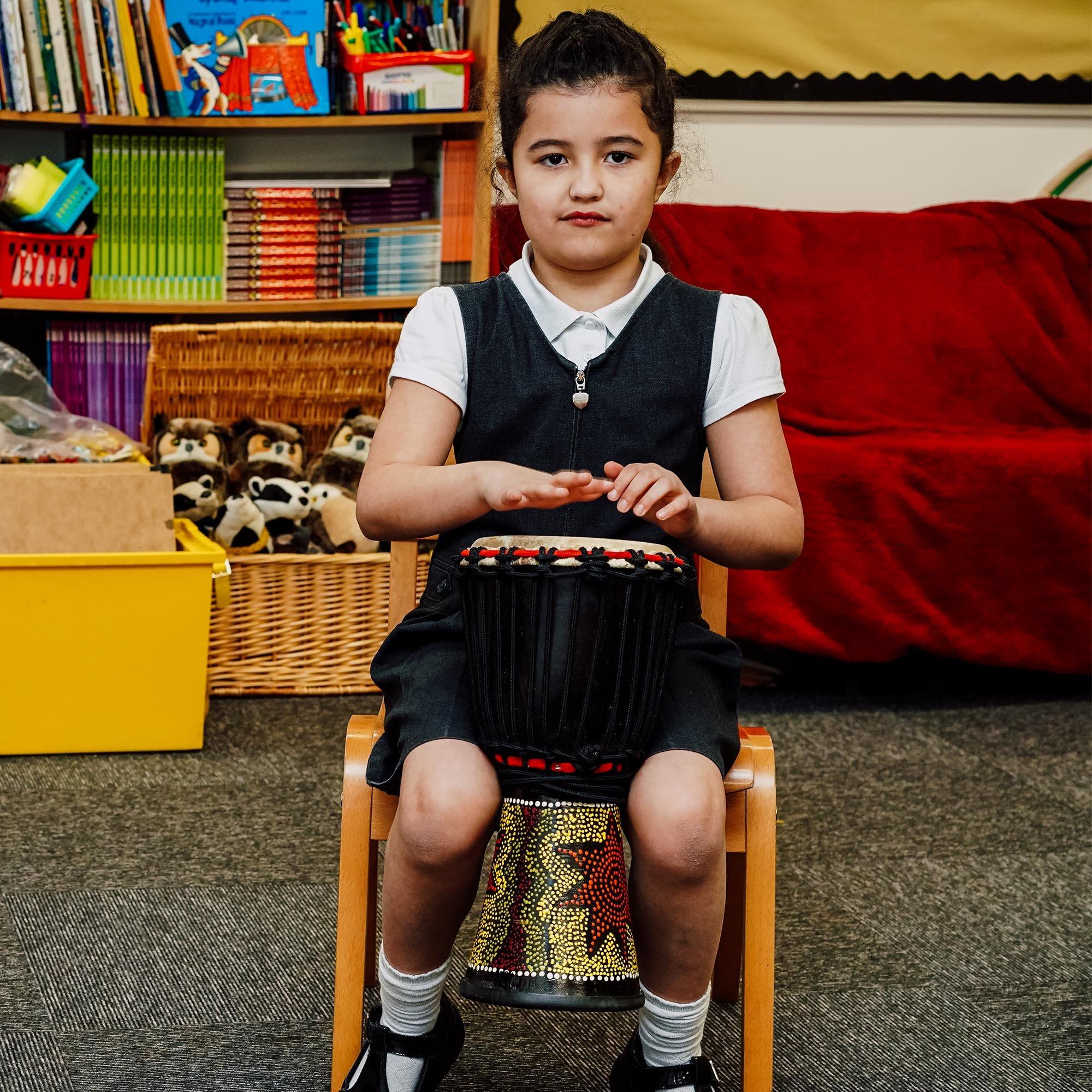 Multi - A-Star - A-Star 7 inch Painted Djembe - 5