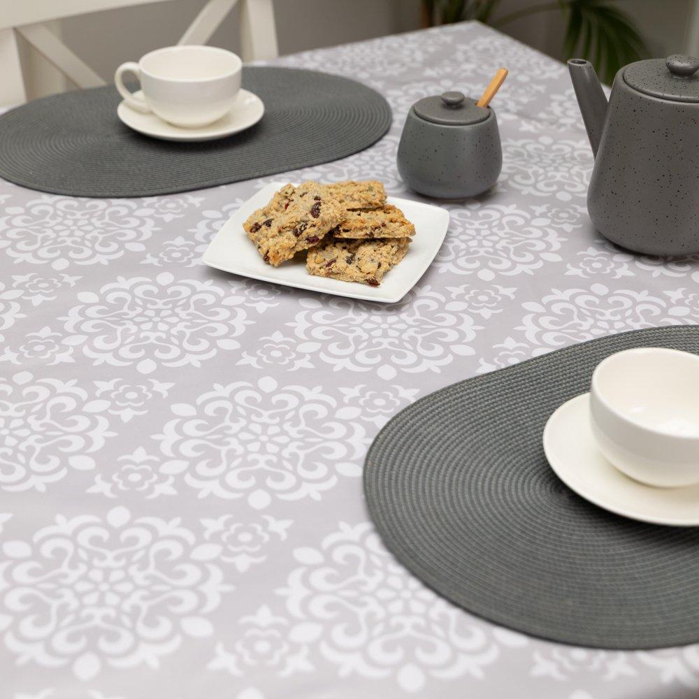 Beige - D C Fix - Geometric Wipe Clean Polyester Tablecloth - 1