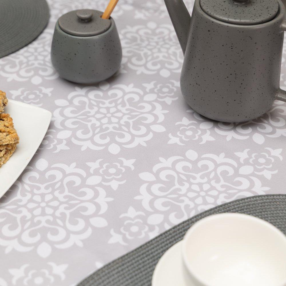 Beige - D C Fix - Geometric Wipe Clean Polyester Tablecloth - 3
