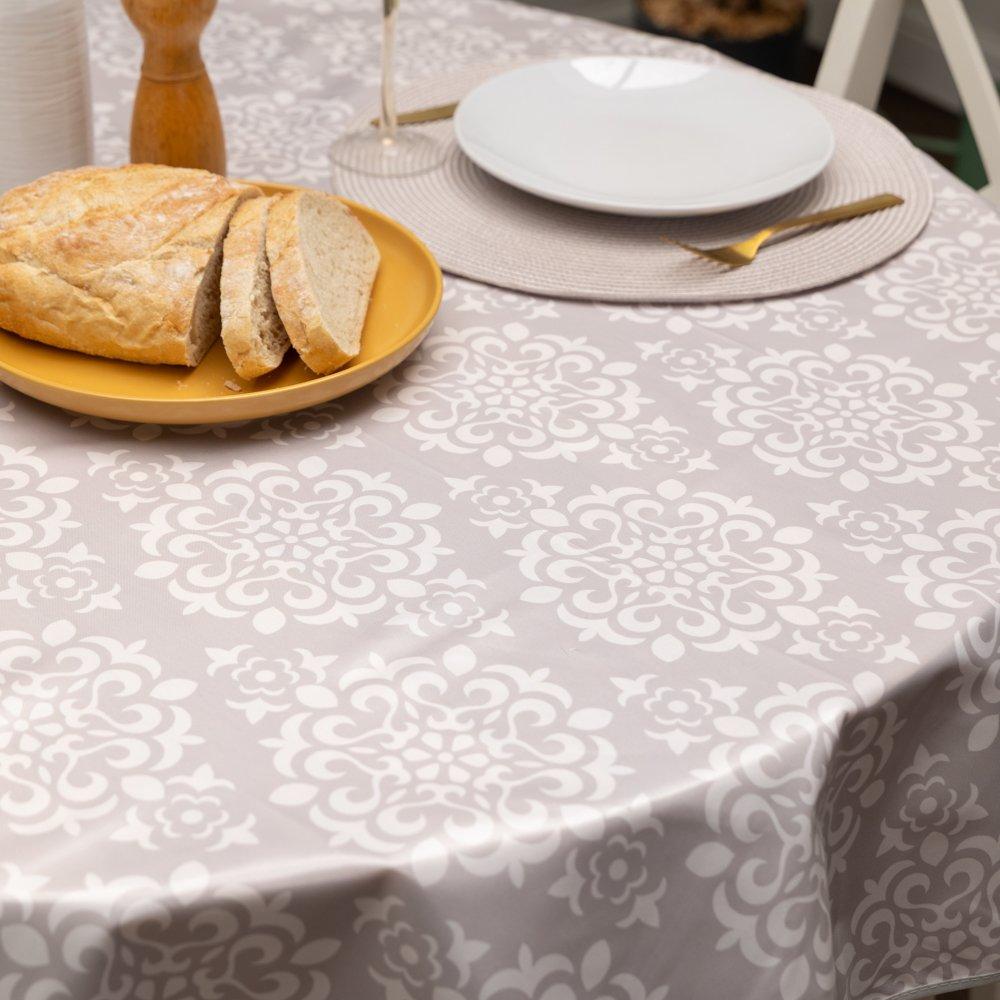 Beige - D C Fix - Geometric Wipe Clean Polyester Tablecloth - 7