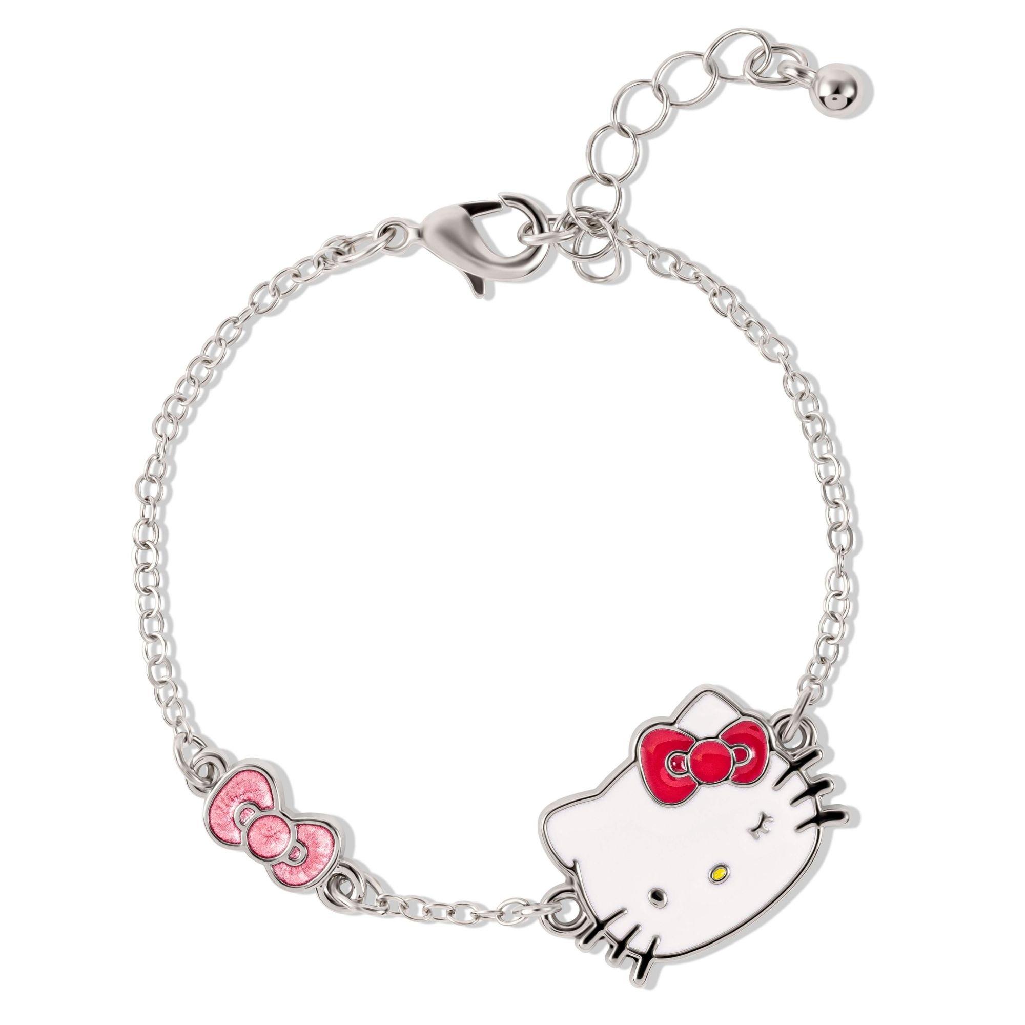 Silver - Hello Kitty - Hello Kitty silver plated 2 PC bracelet set - 4