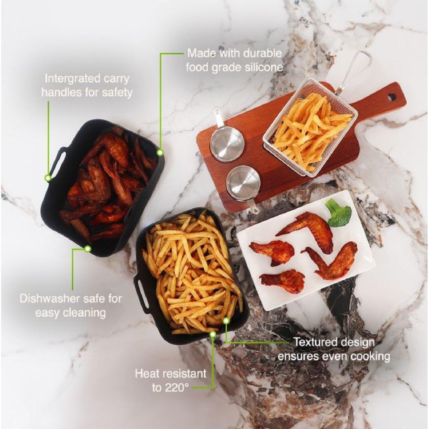 Black - VonShef - VonShef - Universal Air Fryer Liners x 2 - 2