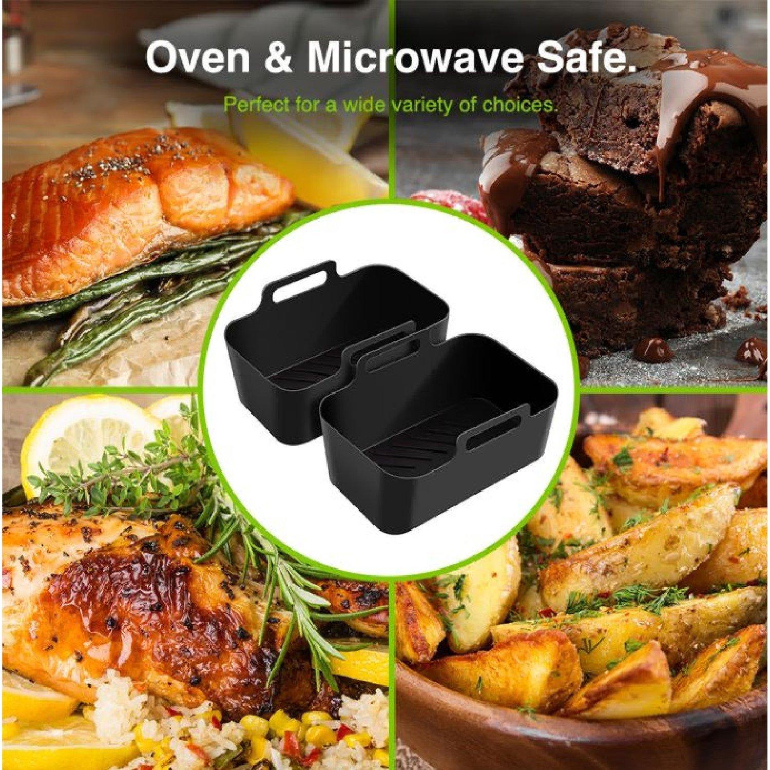 Black - VonShef - VonShef - Universal Air Fryer Liners x 2 - 3