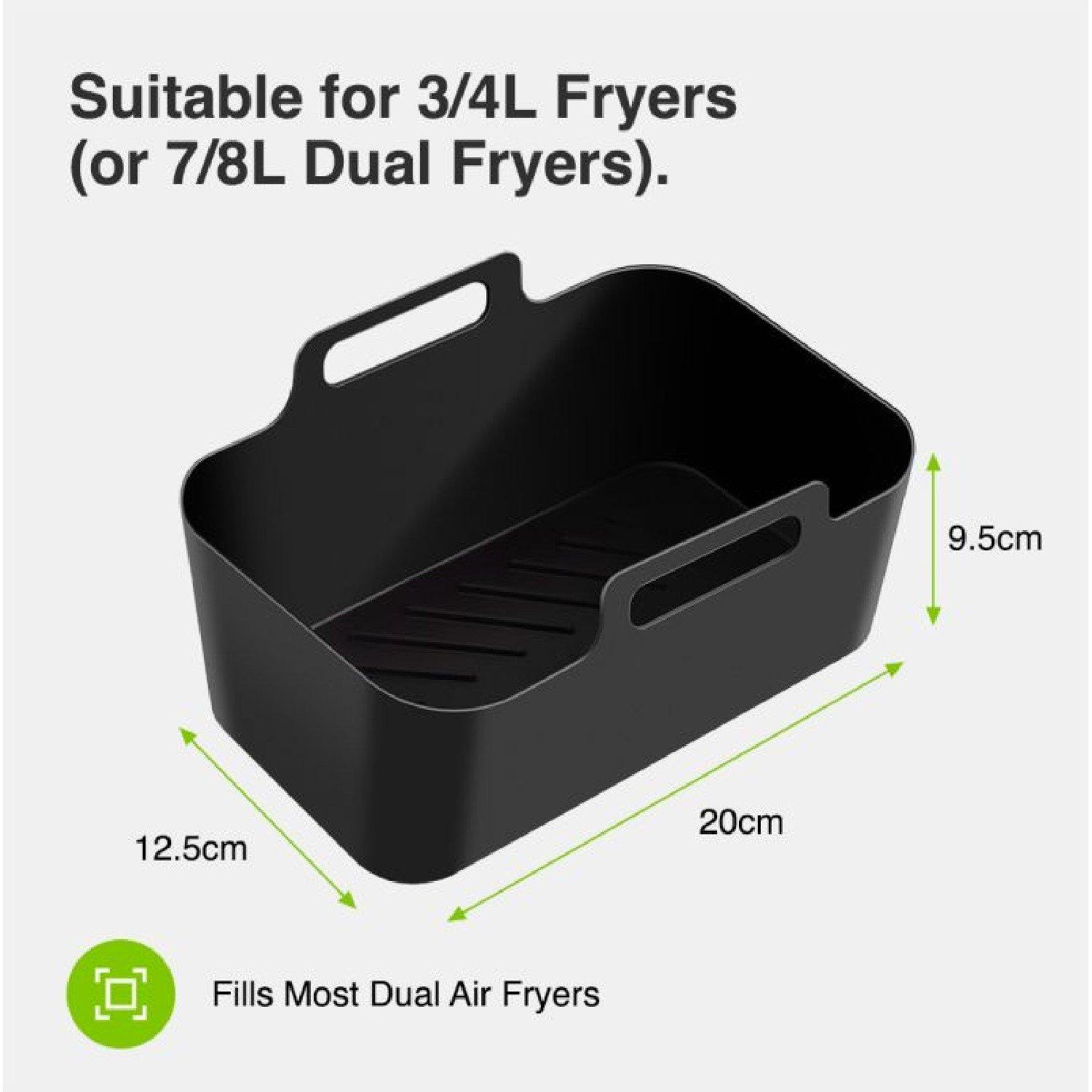 Black - VonShef - VonShef - Universal Air Fryer Liners x 2 - 4