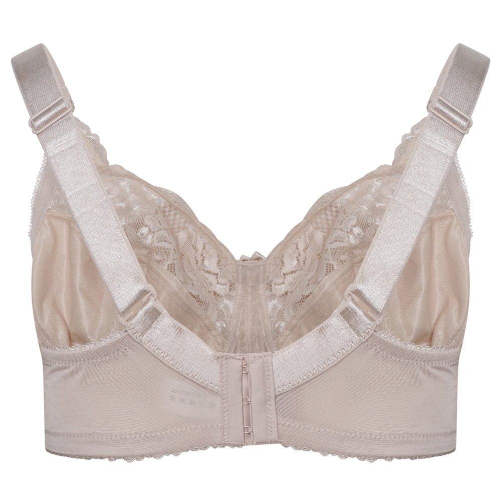 Nude - Valbonne - Non-Wired Lace Full Support Full Cup Bra 36-46 D-H - 2