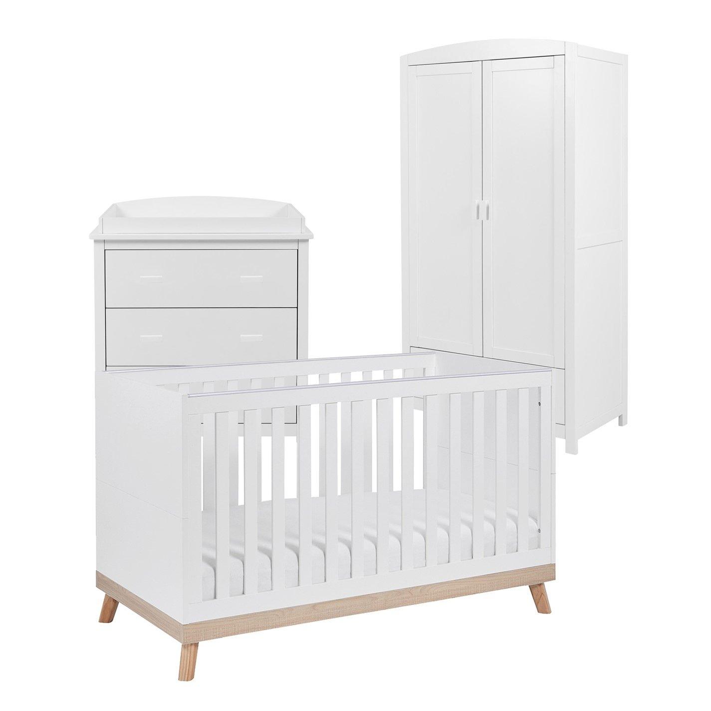 Babymore  Mona 3 Piece Room Set - White - Variable