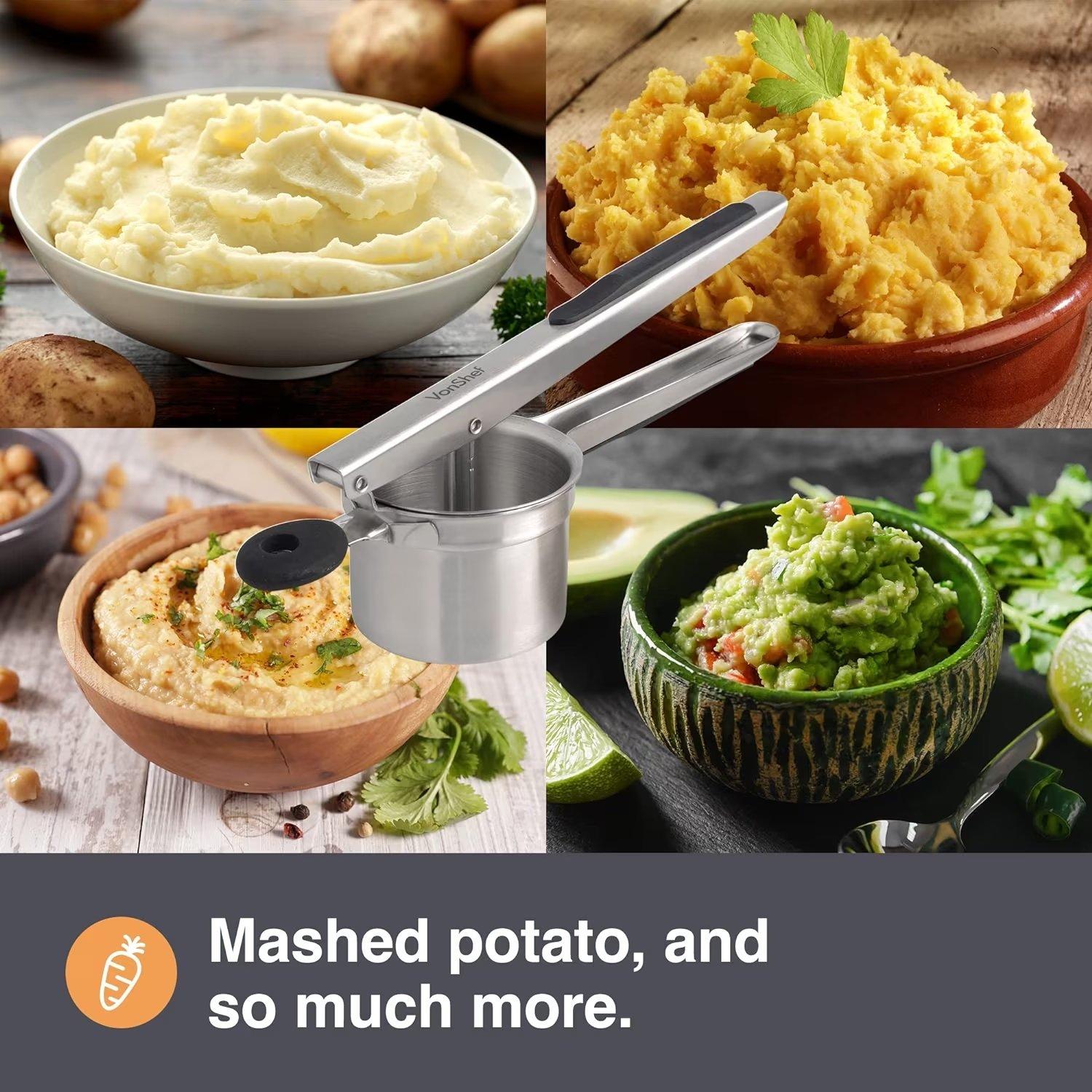 Silver - VonShef - VonShef - Potato Masher - 5