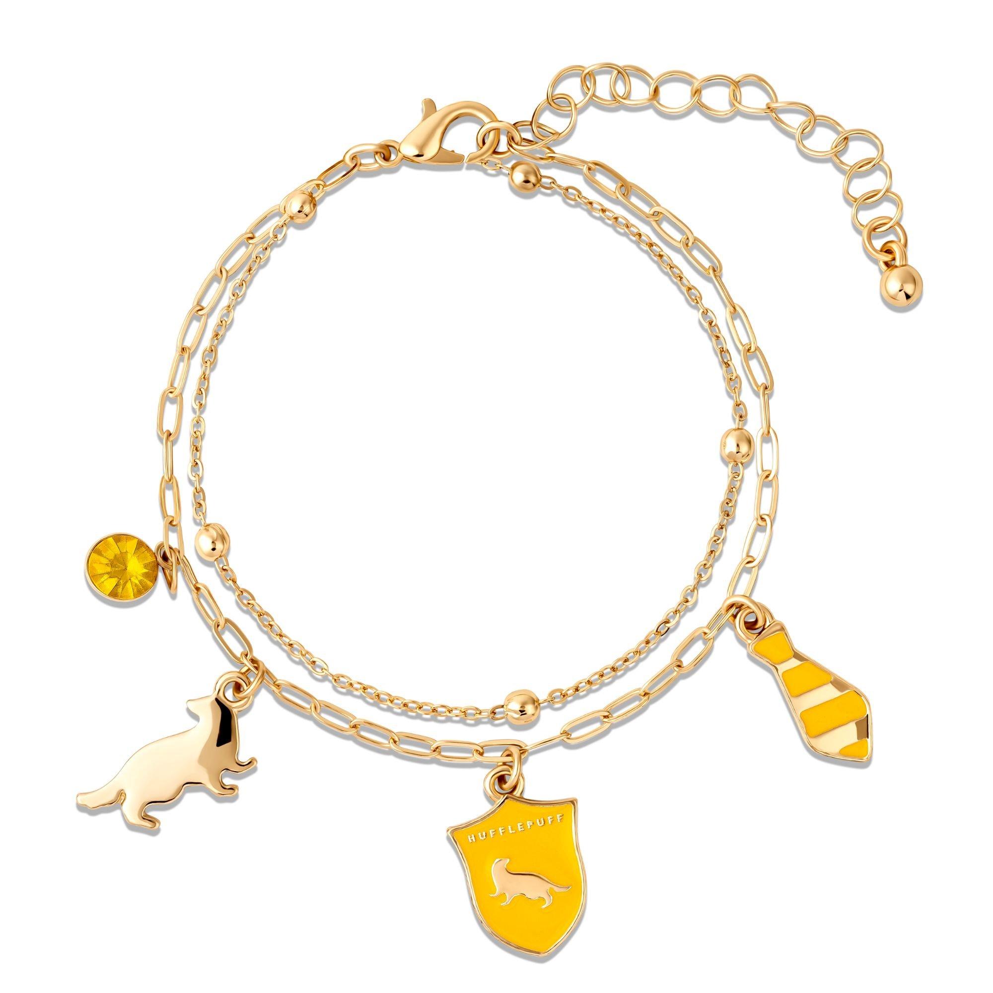 Gold - Harry Potter - Harry Potter Hufflepuff charm bracelet - 1
