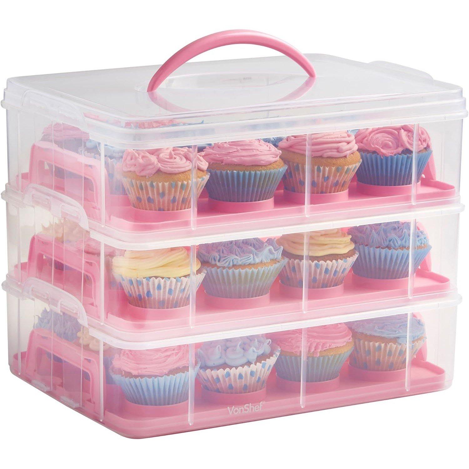 VonShef 36 PCs Cupcake Carrier with Handle