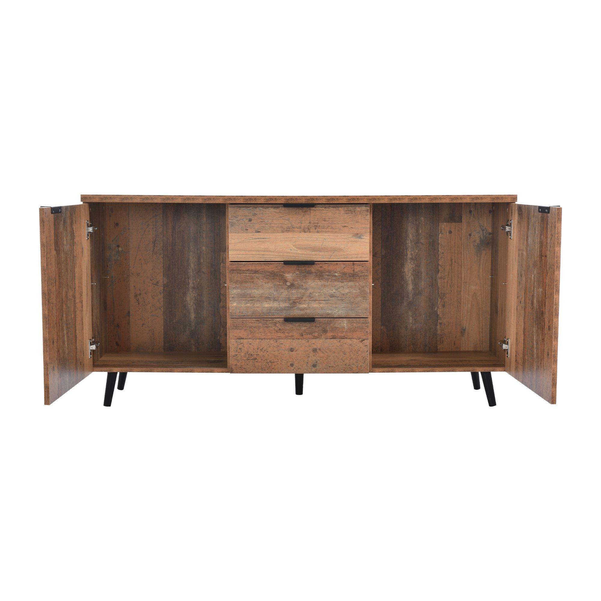 Brown - Urban Meuble - Modern Console Table Brown Wood Stylish Storage - 10