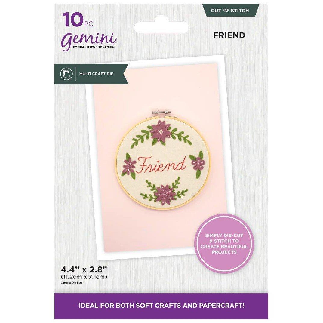 Multi - Crafters Companion - Gemini Cut ‘N’ Stitch Multi-Craft Die - Friend - 1