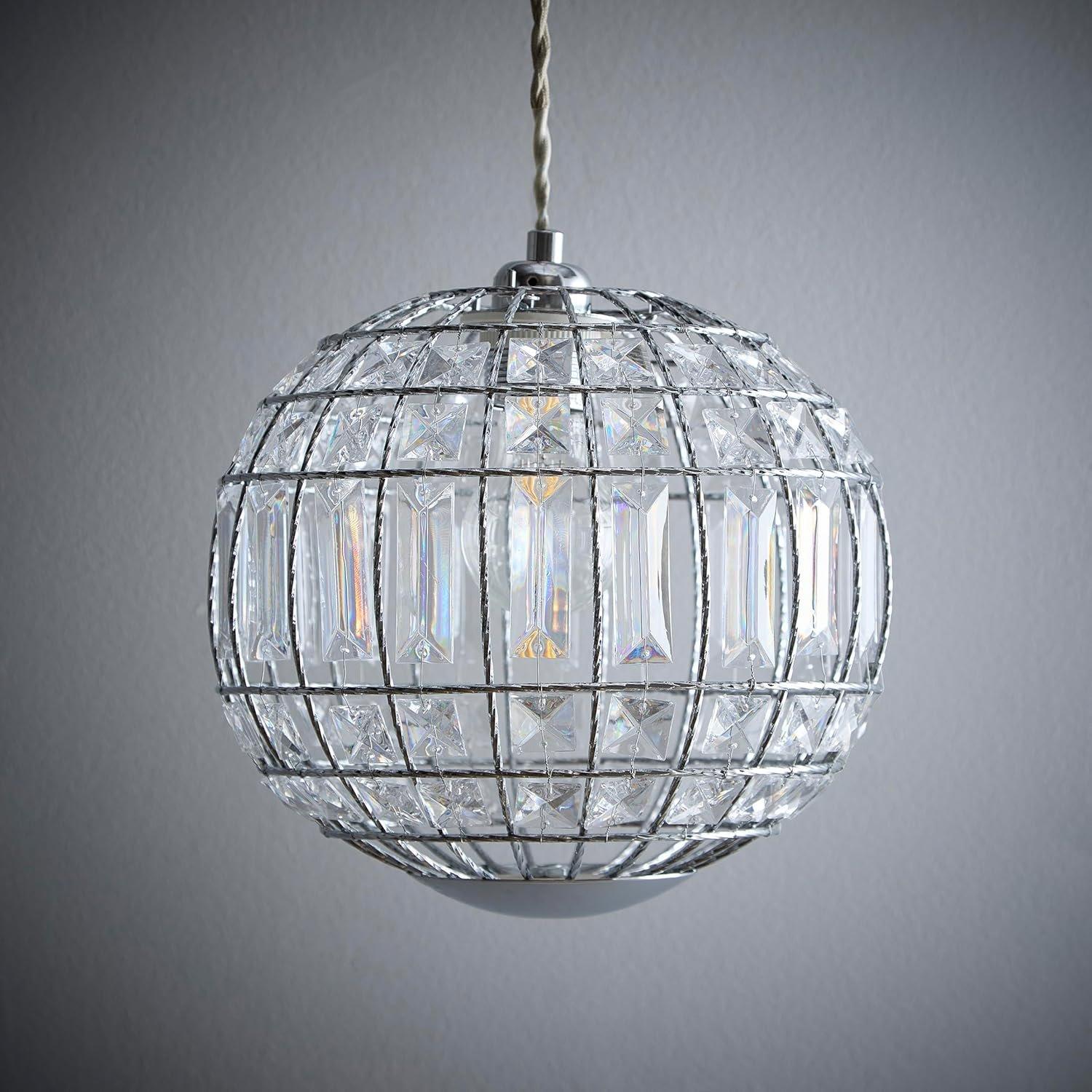 Chrome - K Living - Apollo Sphere Style Chandelier Light Pendant - 1