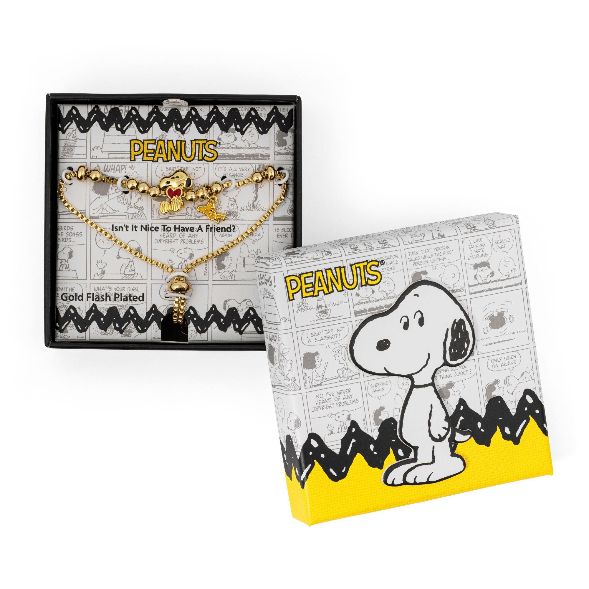 Gold - Snoopy - Snoopy and Woodstock gold plated lariat bracelet - 4