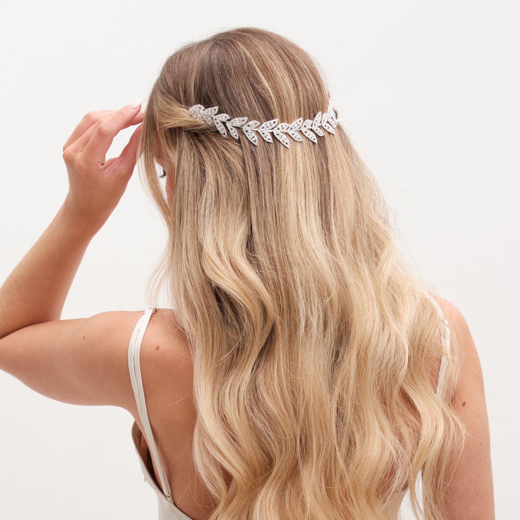 Silver - Jon Richard - Eva Dia Leaf Double Comb - 4