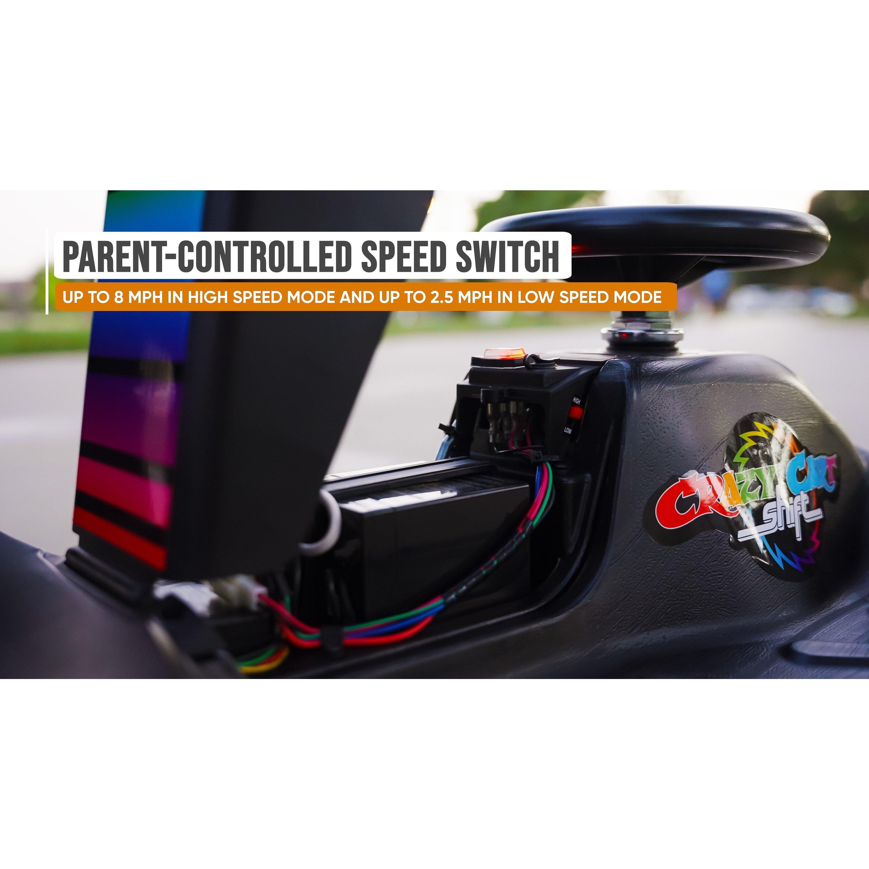 Black - Razor - Crazy Cart Shift Lightshow - 12 Volt - 6