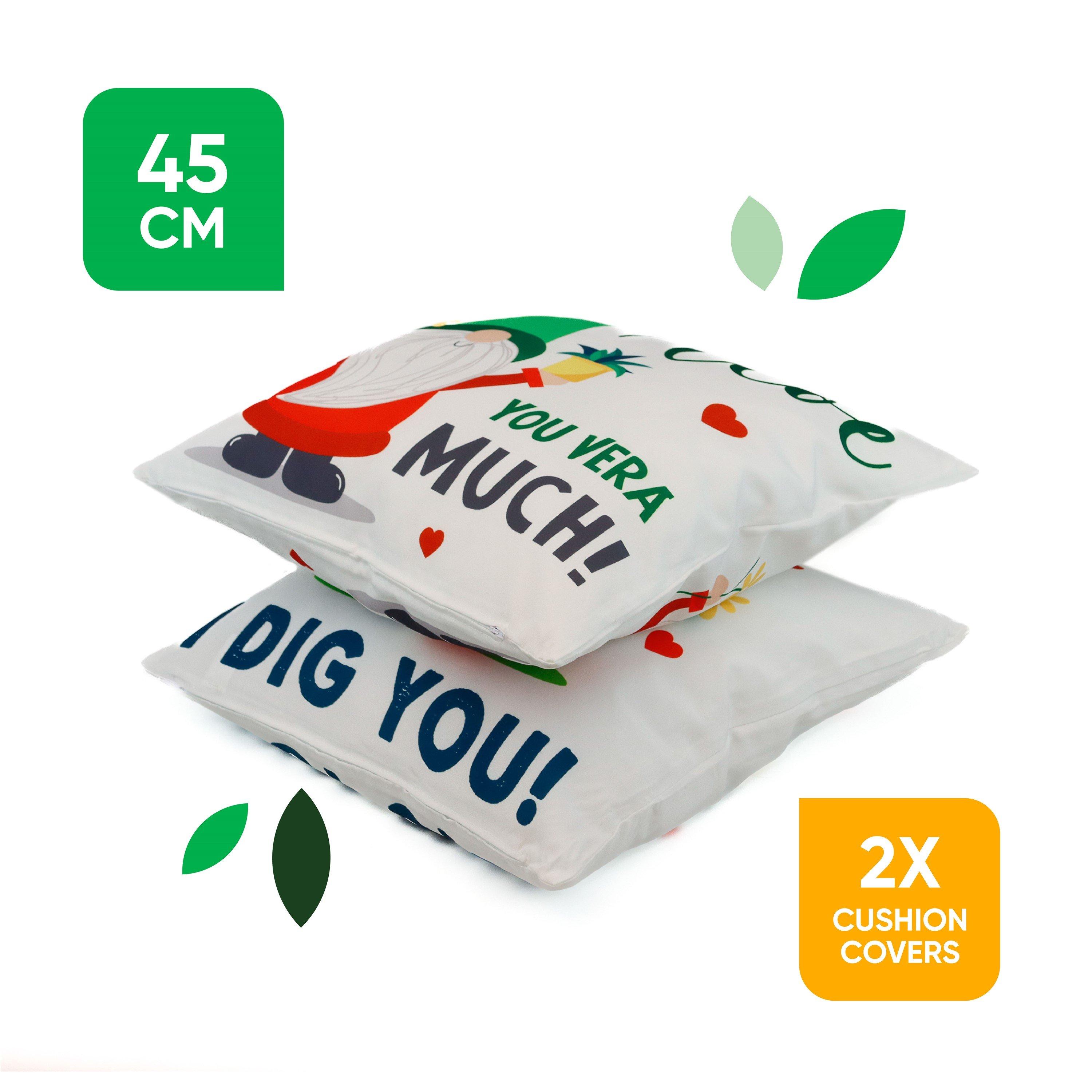 Multi - Streetwize - Pack of 2 Decorative Scatter Cushion Covers 45x45c - 2