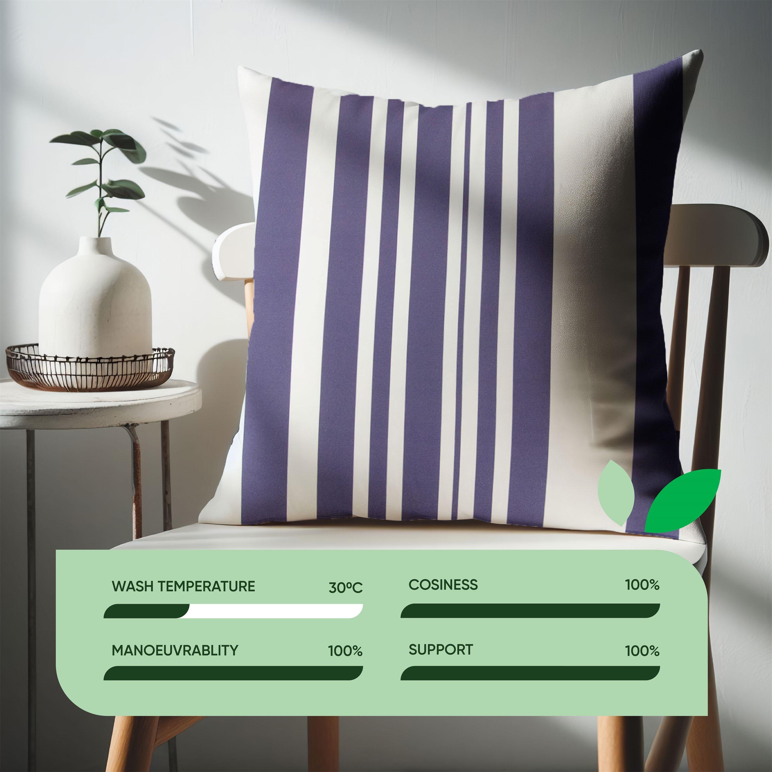 Blue/White - Streetwize - Pack of 2 Decorative Scatter Cushion Covers 45x45c - 4