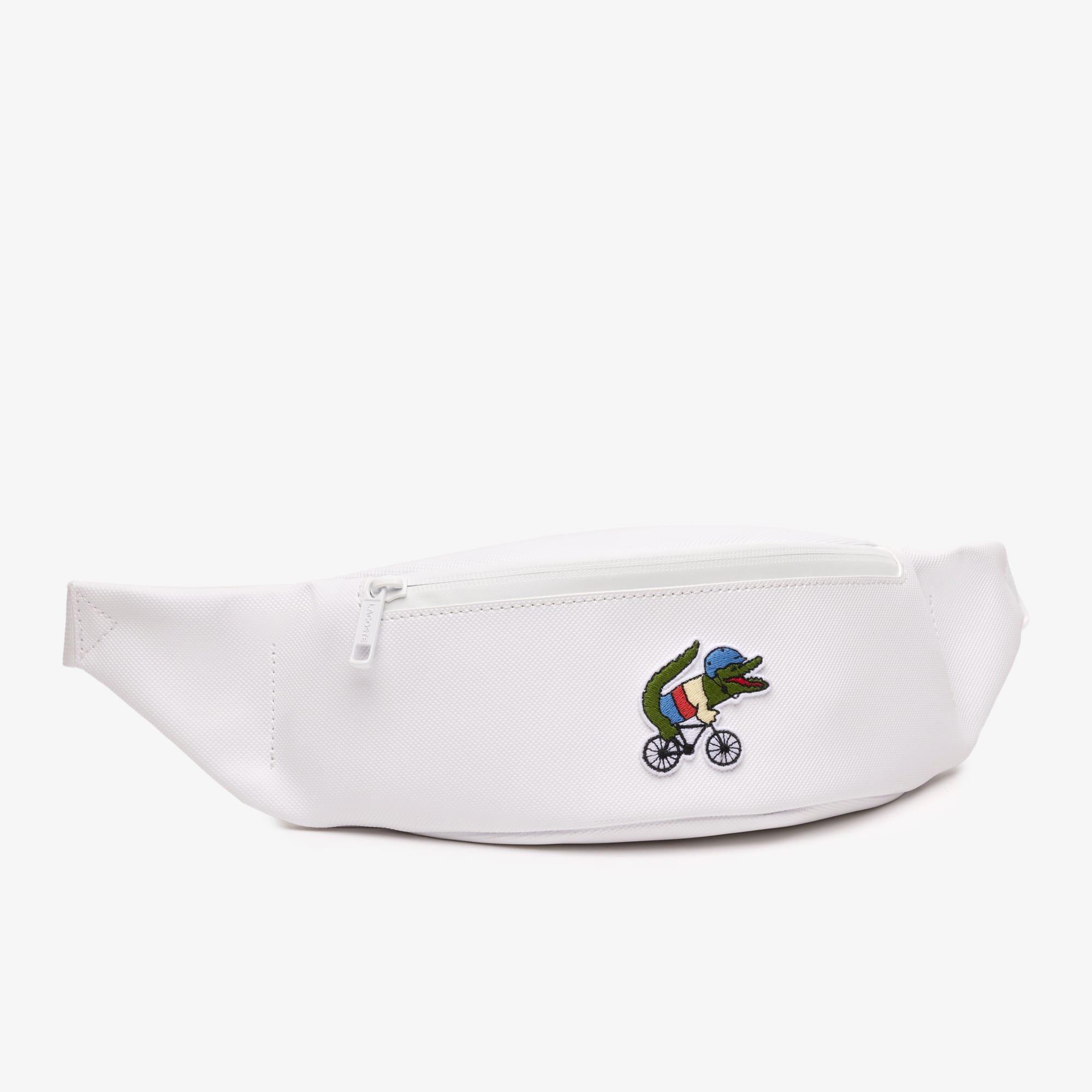 White - Lacoste - Netflix Croc Print Waist Bag - 3