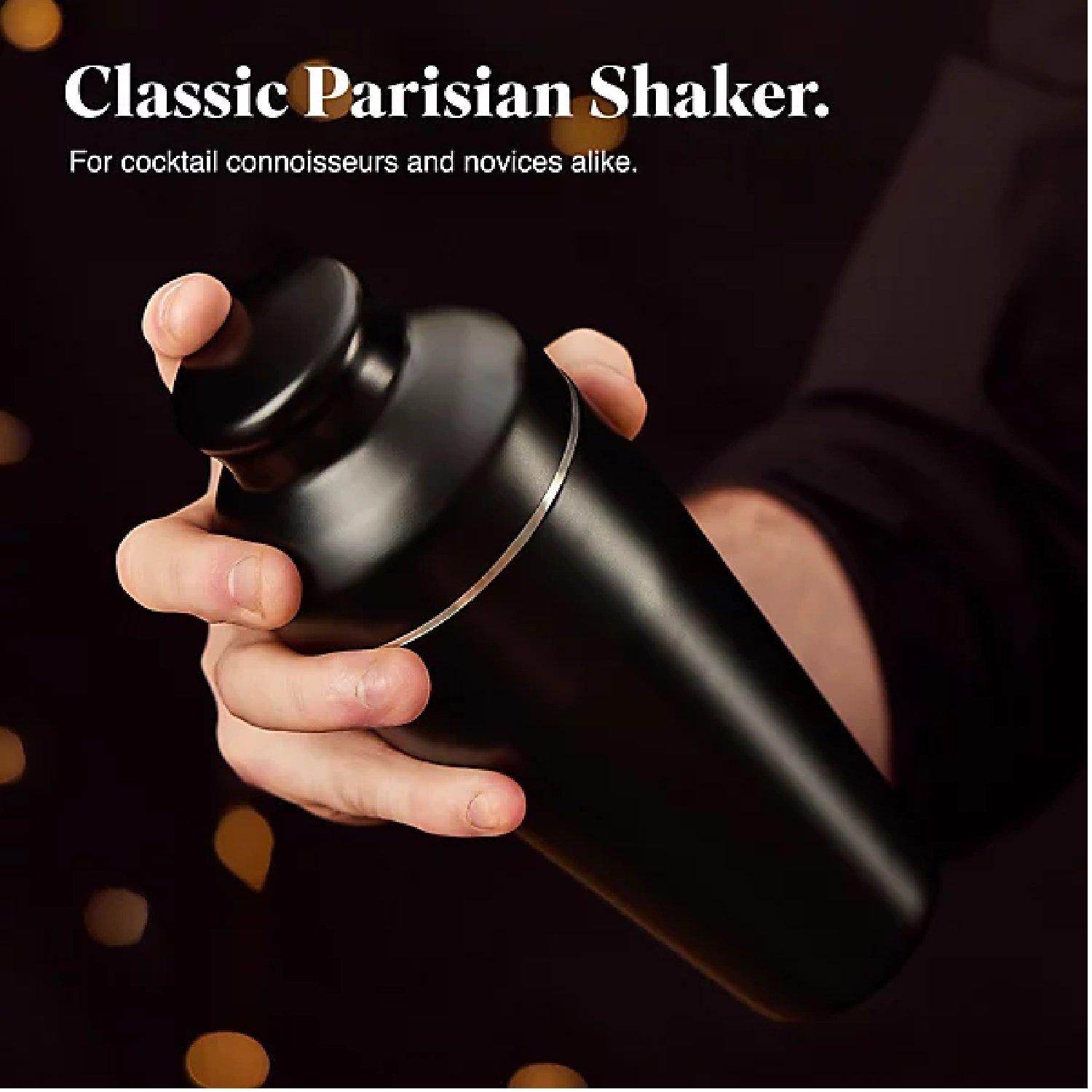 Black - VonShef - - 9Pc Parisian Matte Black Cocktail Set - 2