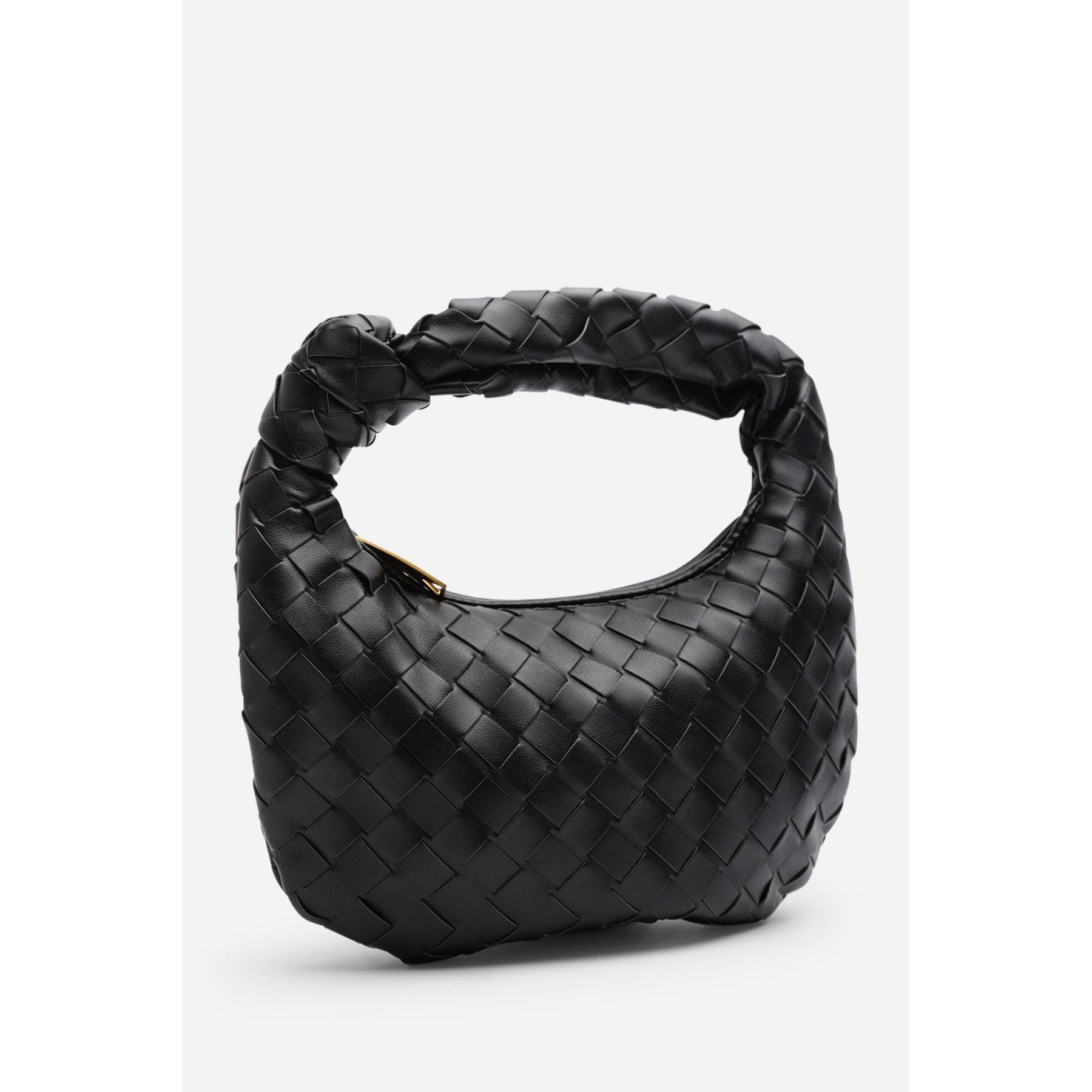 Black - Wheres That From - Aura Classic Woven Hobo Bag - 3