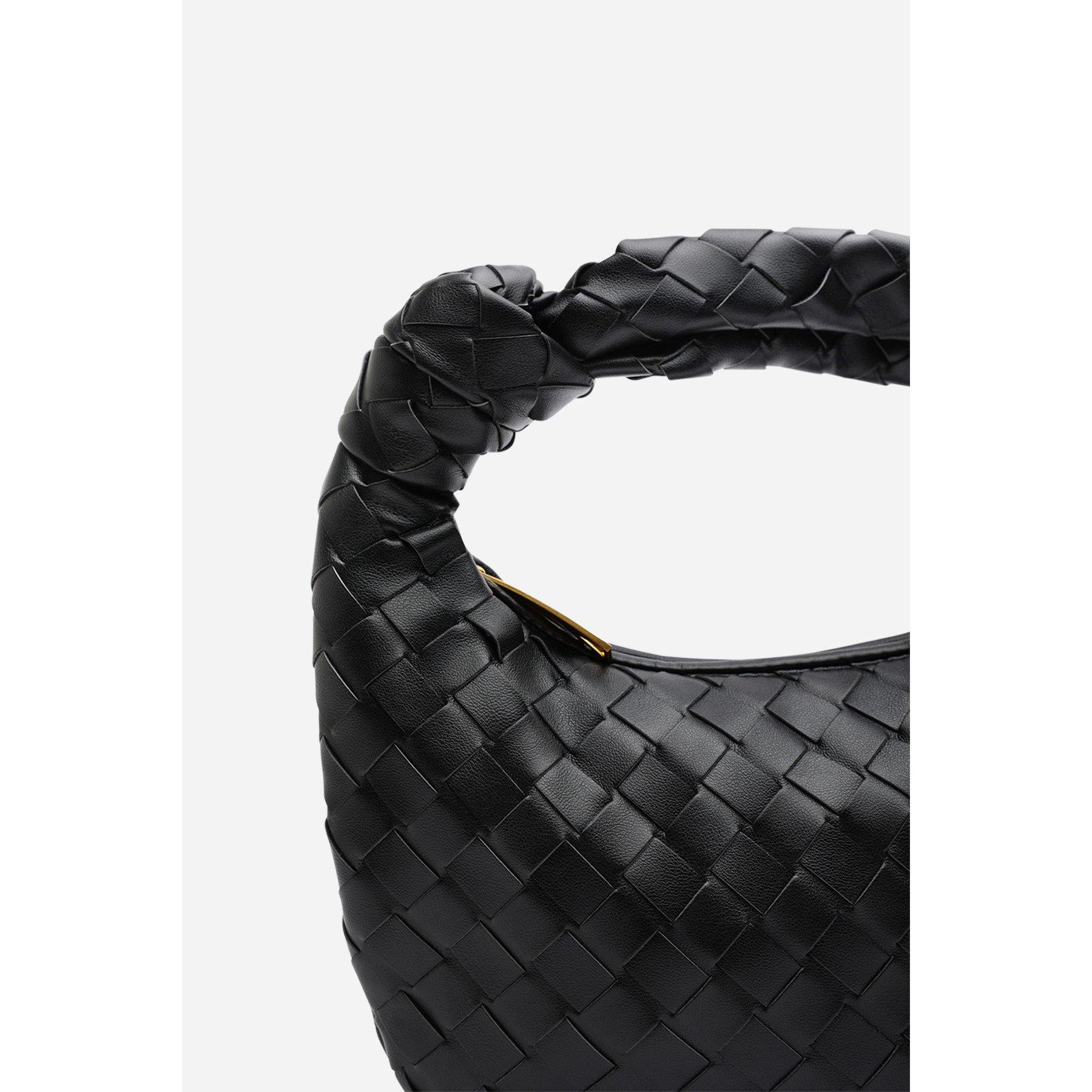 Black - Wheres That From - Aura Classic Woven Hobo Bag - 4