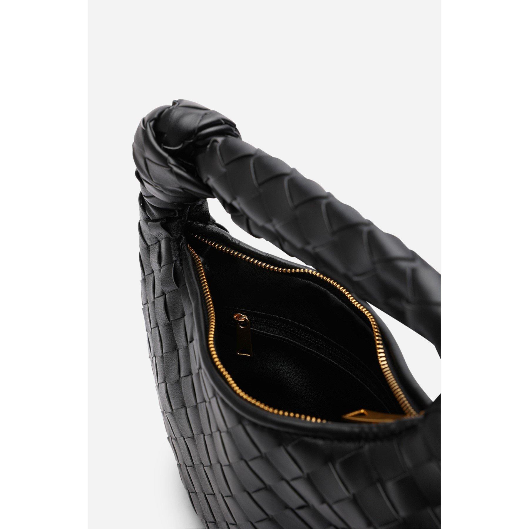 Black - Wheres That From - Aura Classic Woven Hobo Bag - 5