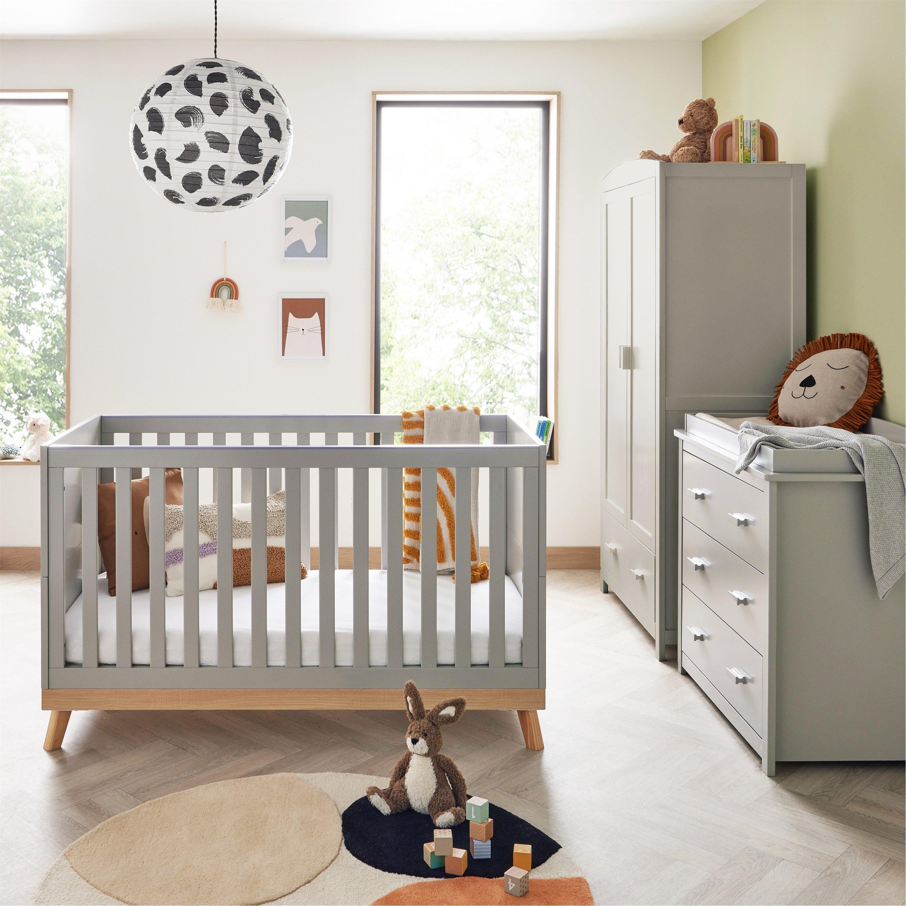 Grey - Babymore - Mona 3 Piece Room Set - Grey - 3