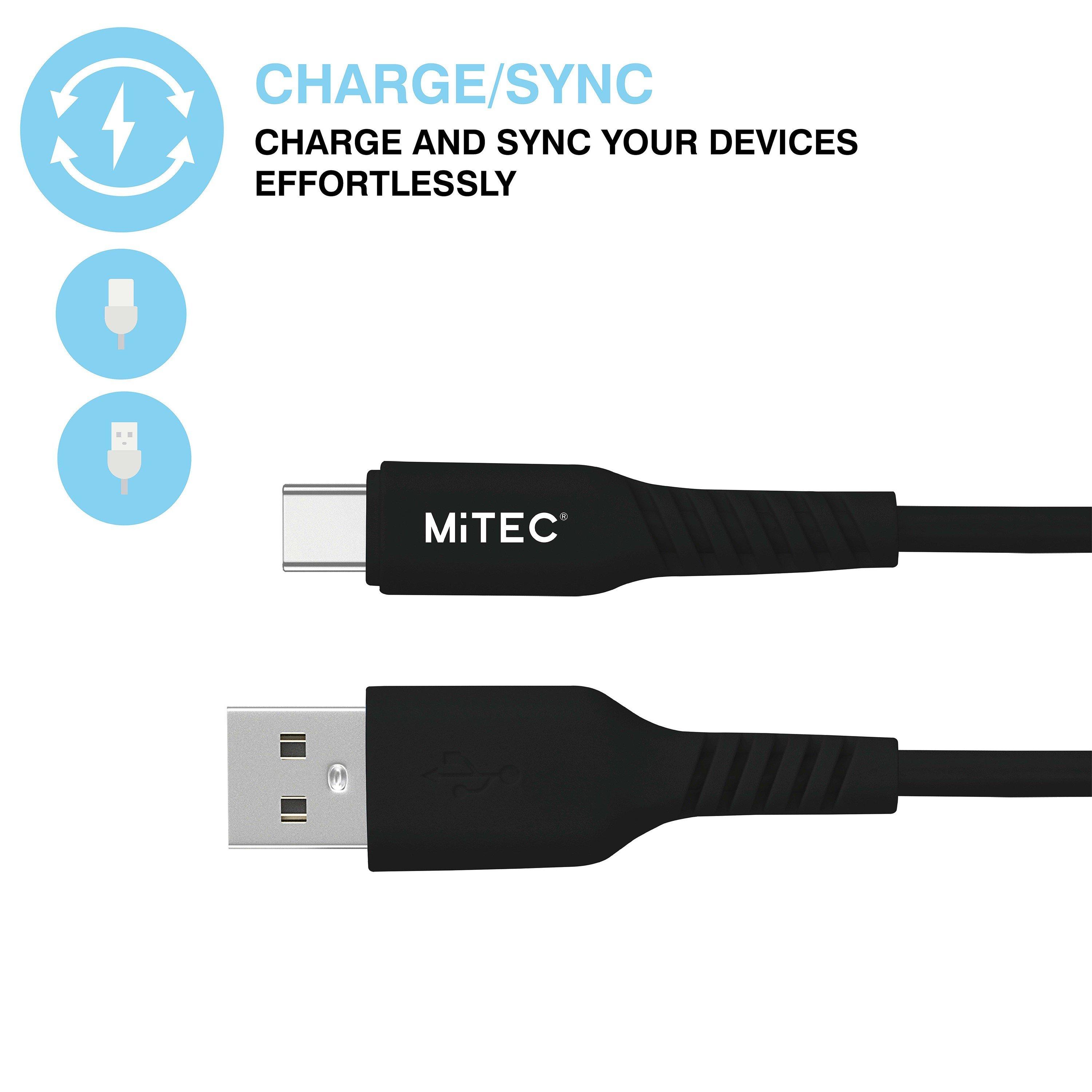 Sort - MiTEC - MITEC 2M USB-C CABLE BLACK - 4