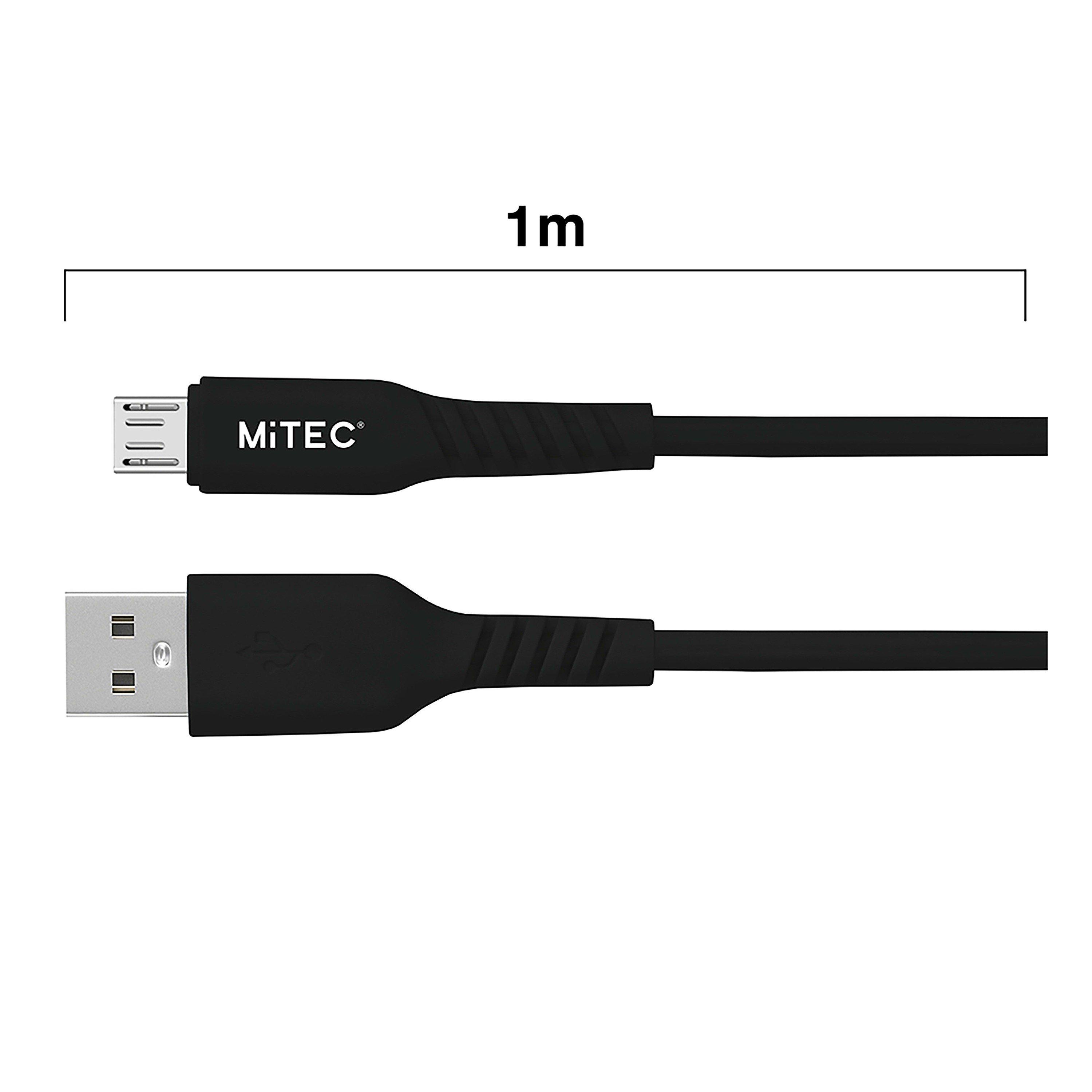 Sort - MiTEC - MITEC 1M MICRO USB CABLE BLACK - 2